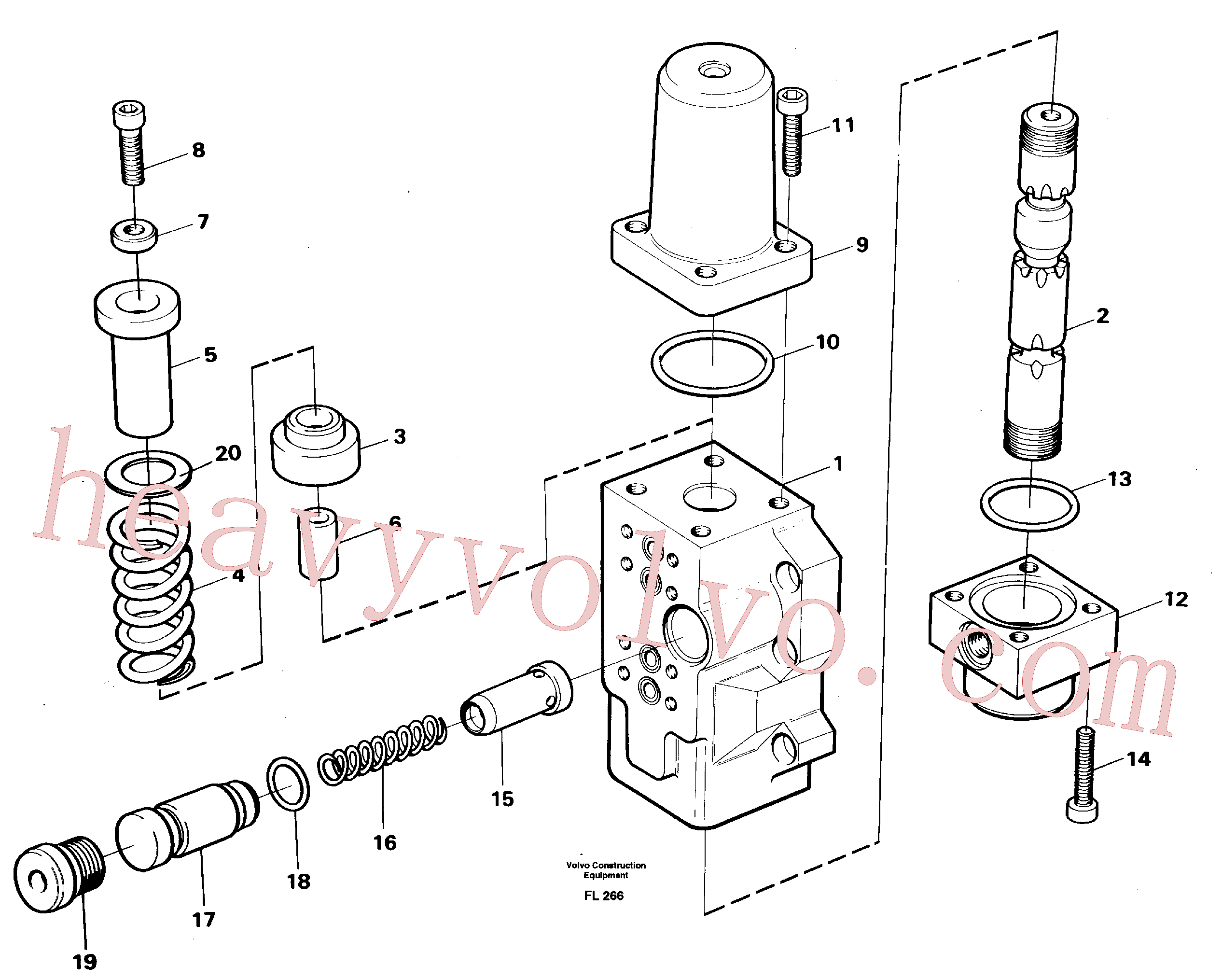 VOE14264484 for Volvo Four-way valve, dipper secondary(FL266 assembly)