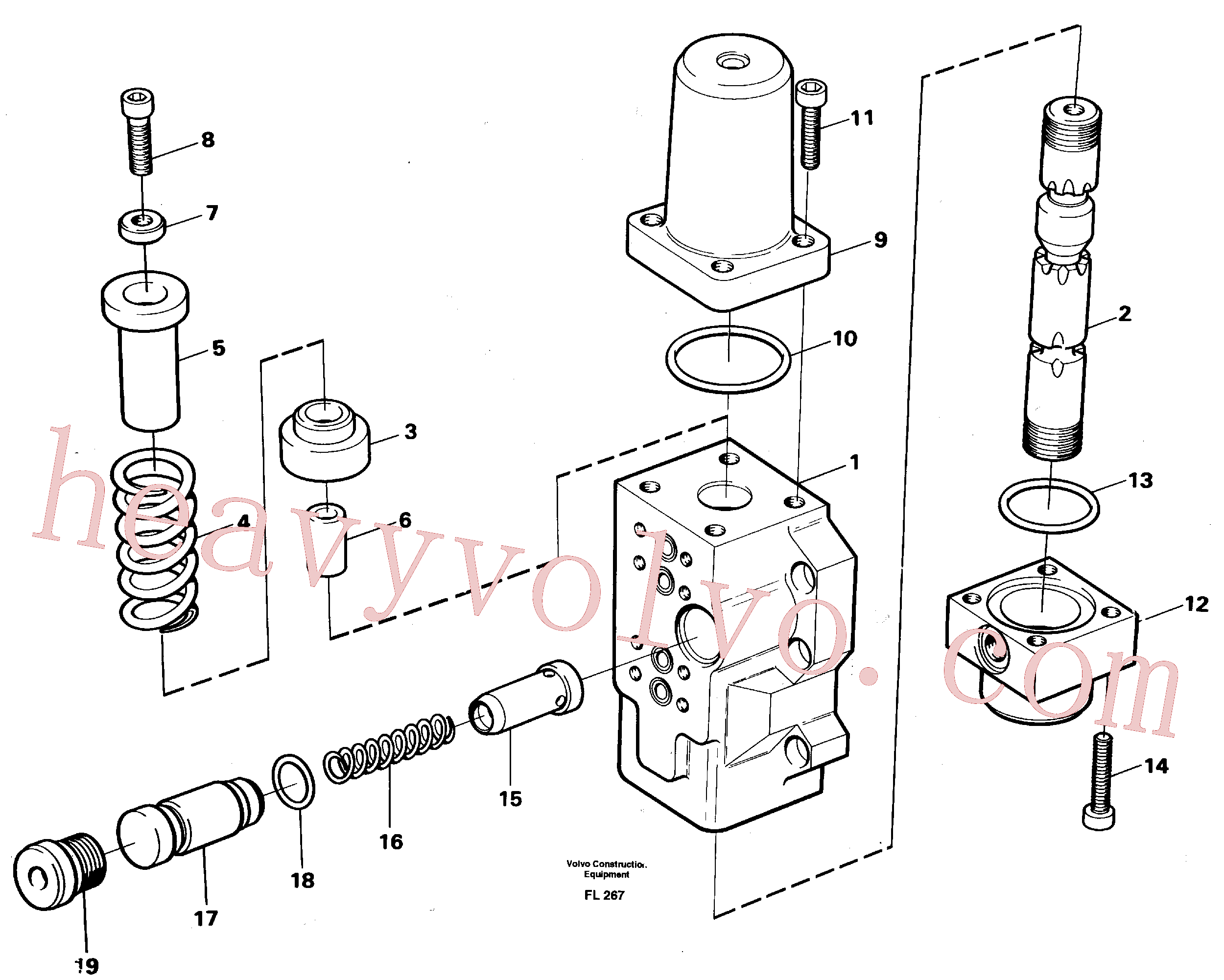 VOE14249280 for Volvo Fourway valve, transport primary and secondary(FL267 assembly)