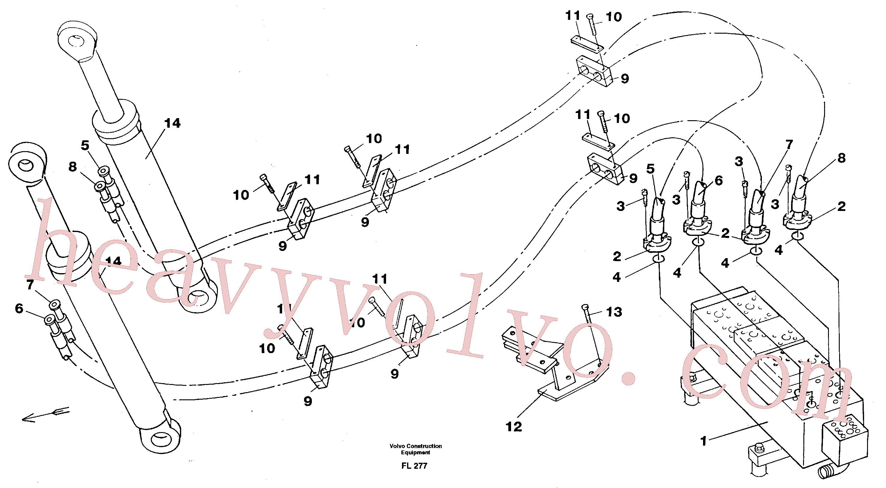 VOE14263457 for Volvo Hydraulic system, boom(FL277 assembly)