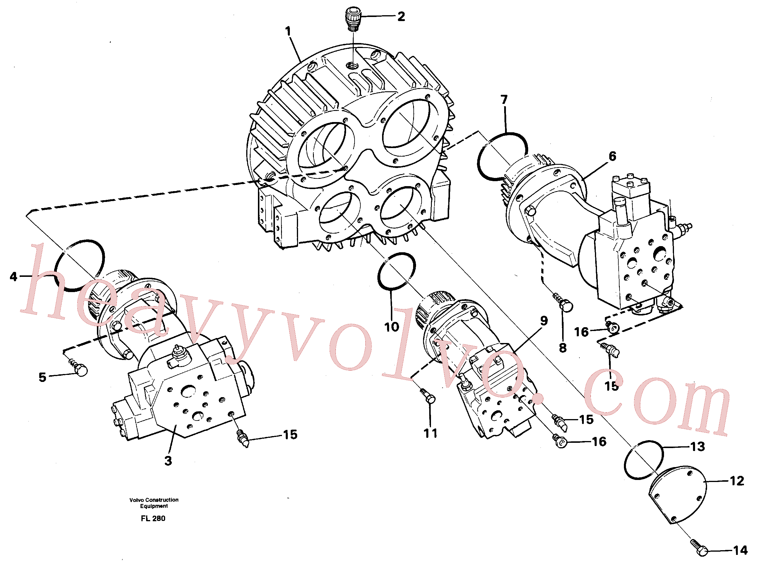 VOE14239988 for Volvo Pump installation(FL280 assembly)