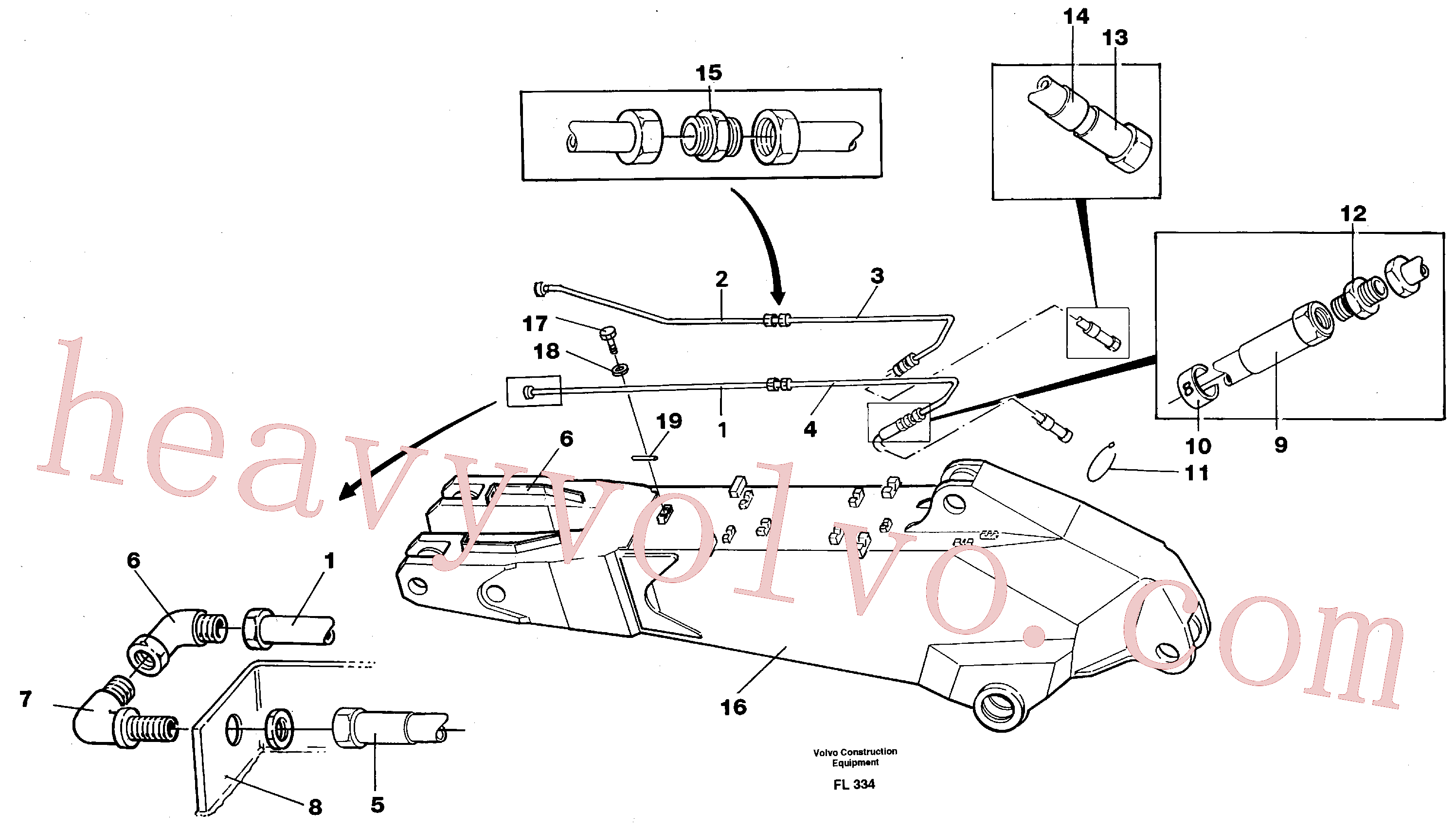 VOE14256616 for Volvo Hydr. quick fit equipm. on dipper arm, 2.50m, 3.50m(FL334 assembly)