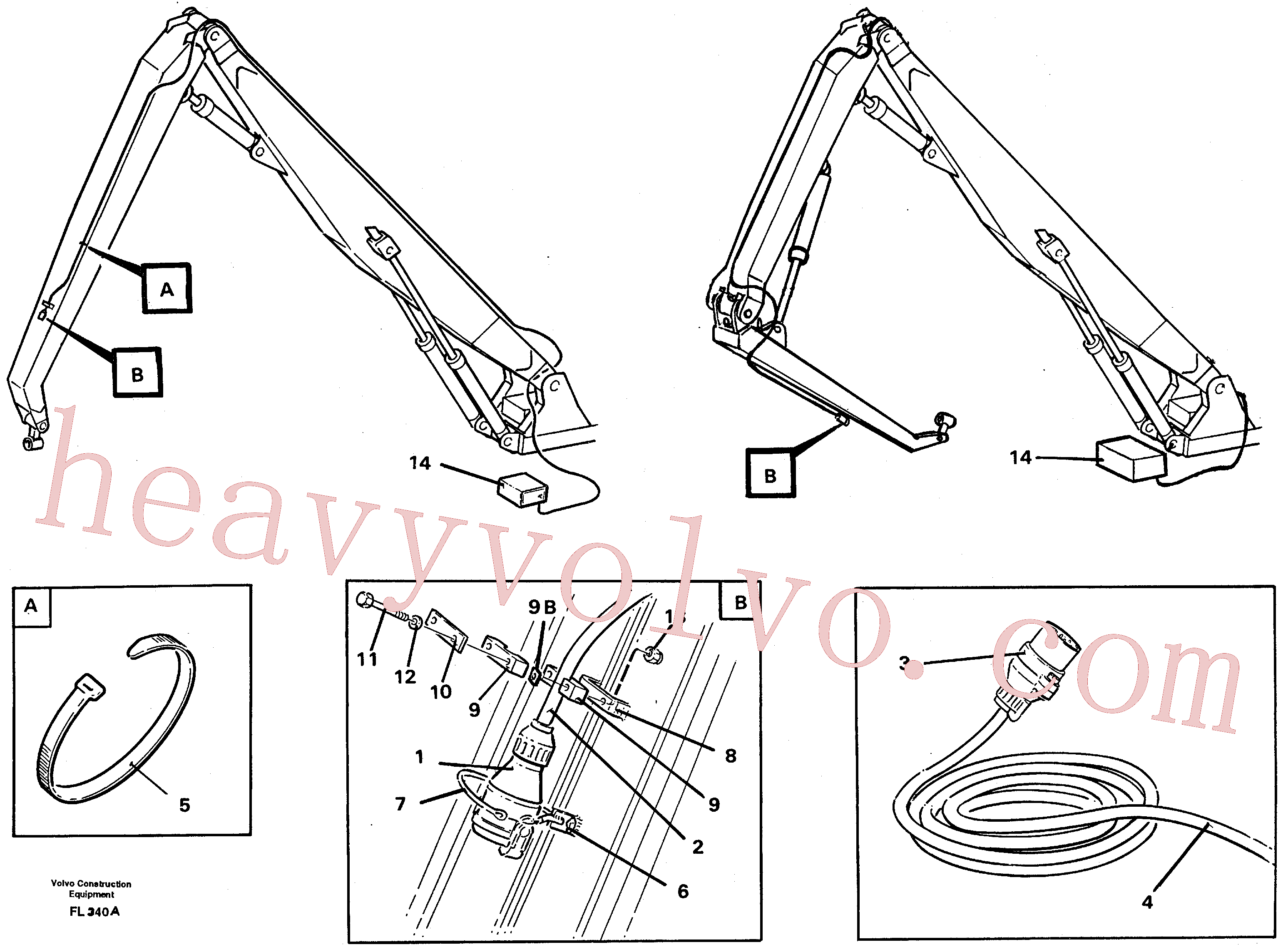 VOE14220280 for Volvo Magnet equipment Ohio, electric installation on handling boom and arm(FL340A assembly)