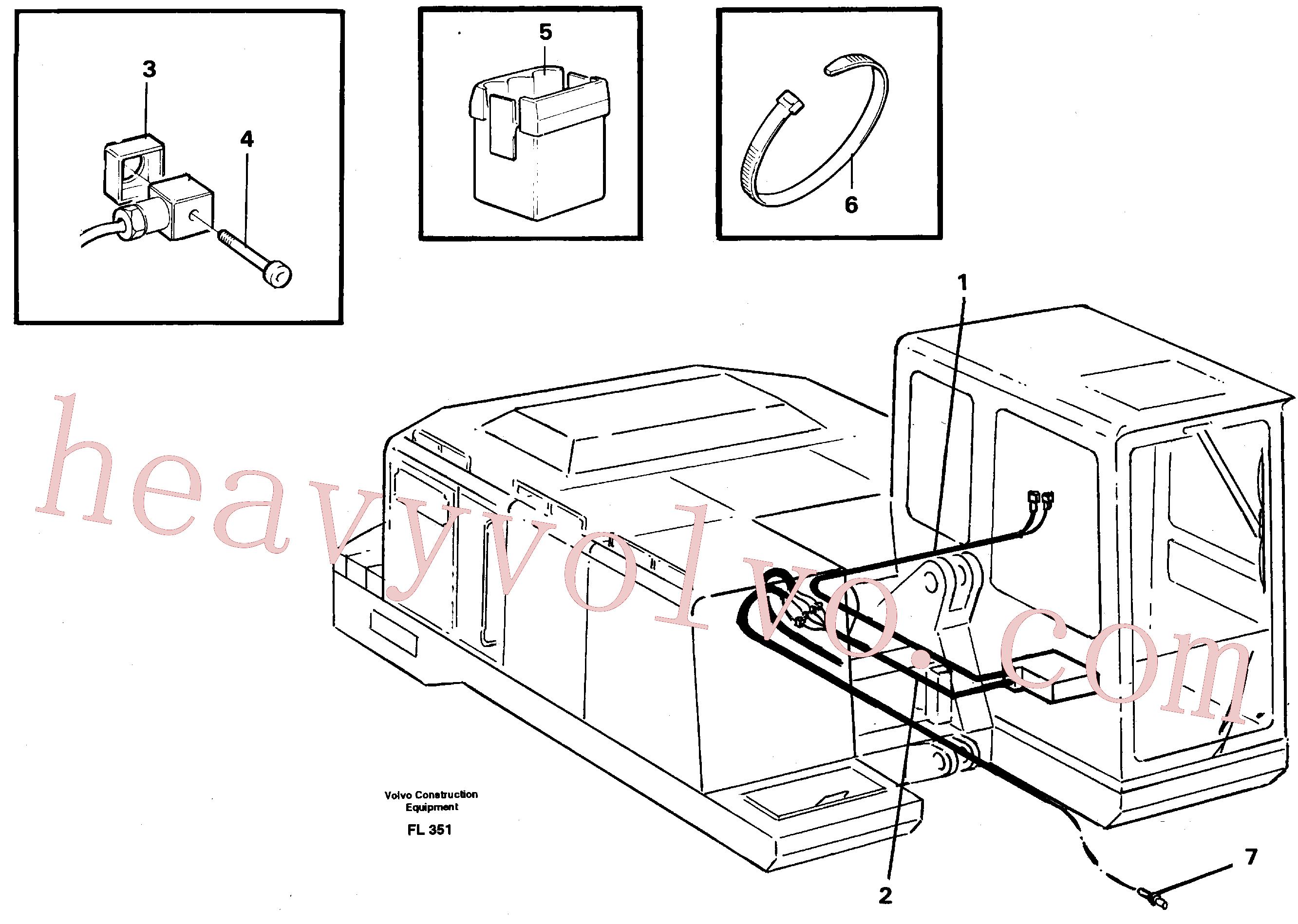 VOE14248204 for Volvo Cable harness, upper section, material handling equipment 3 pcs(FL351 assembly)