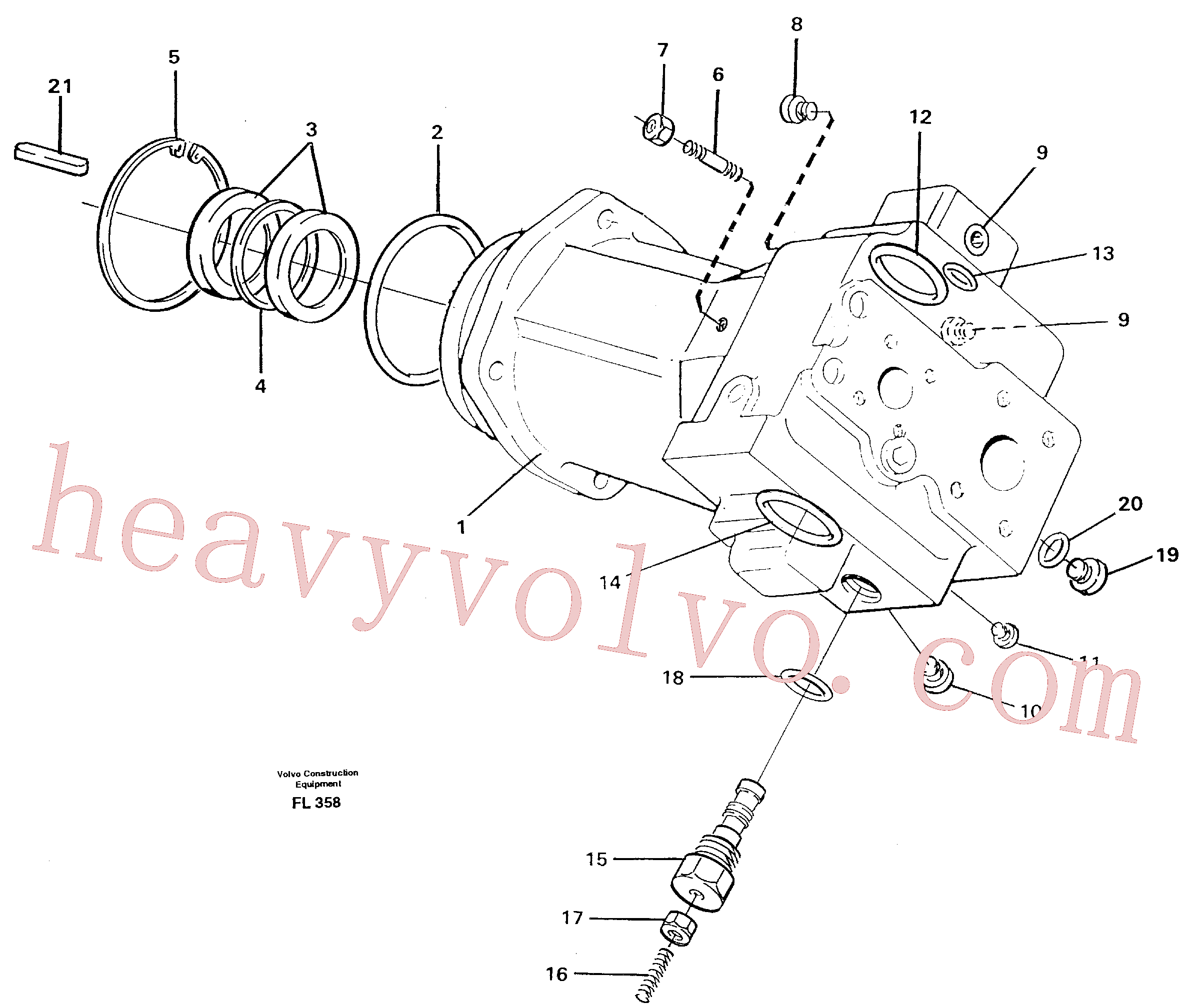 VOE14212122 for Volvo Hydraulic pump(FL358 assembly)