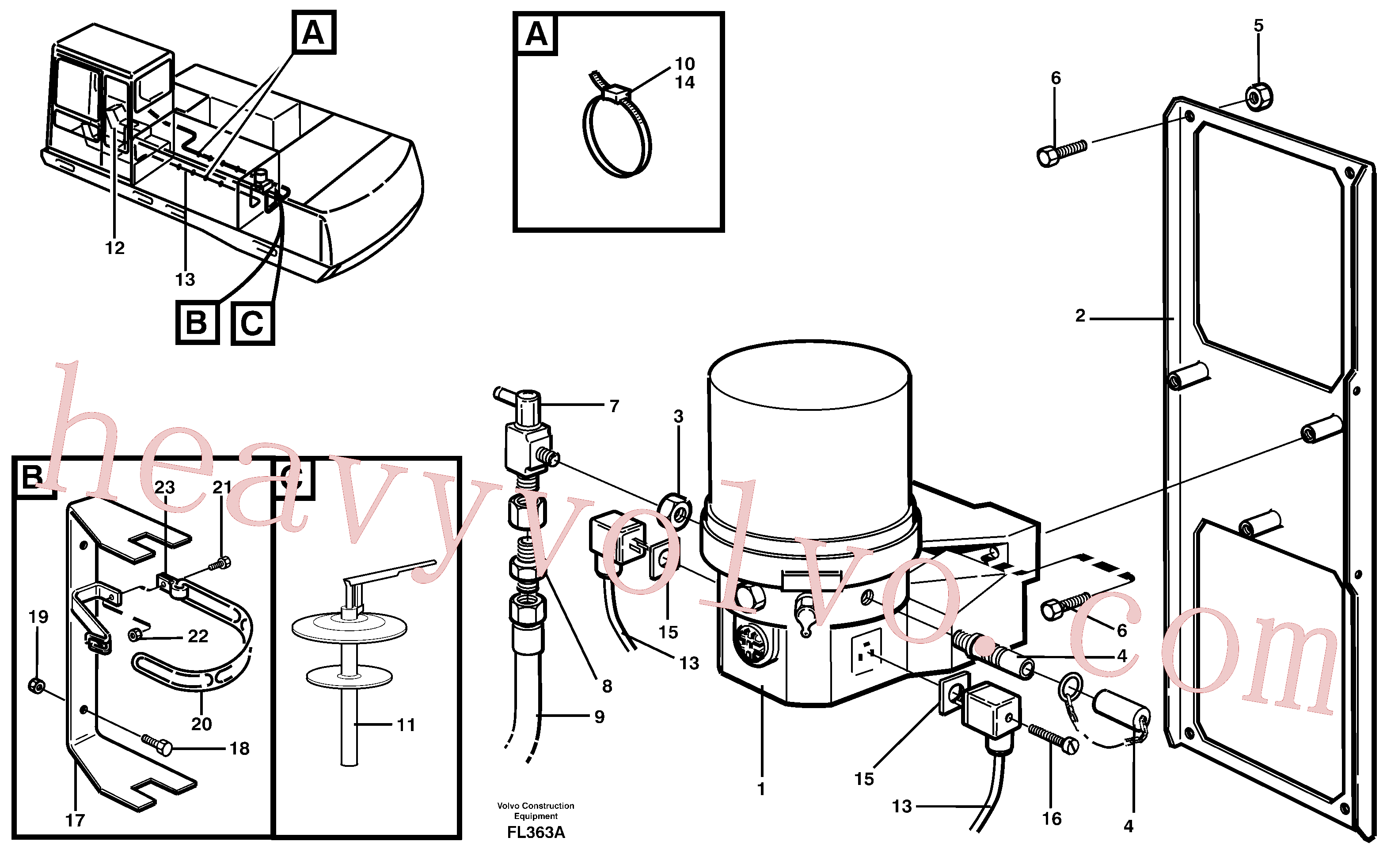 VOE14267775 for Volvo Automatic lubrication(FL363A assembly)