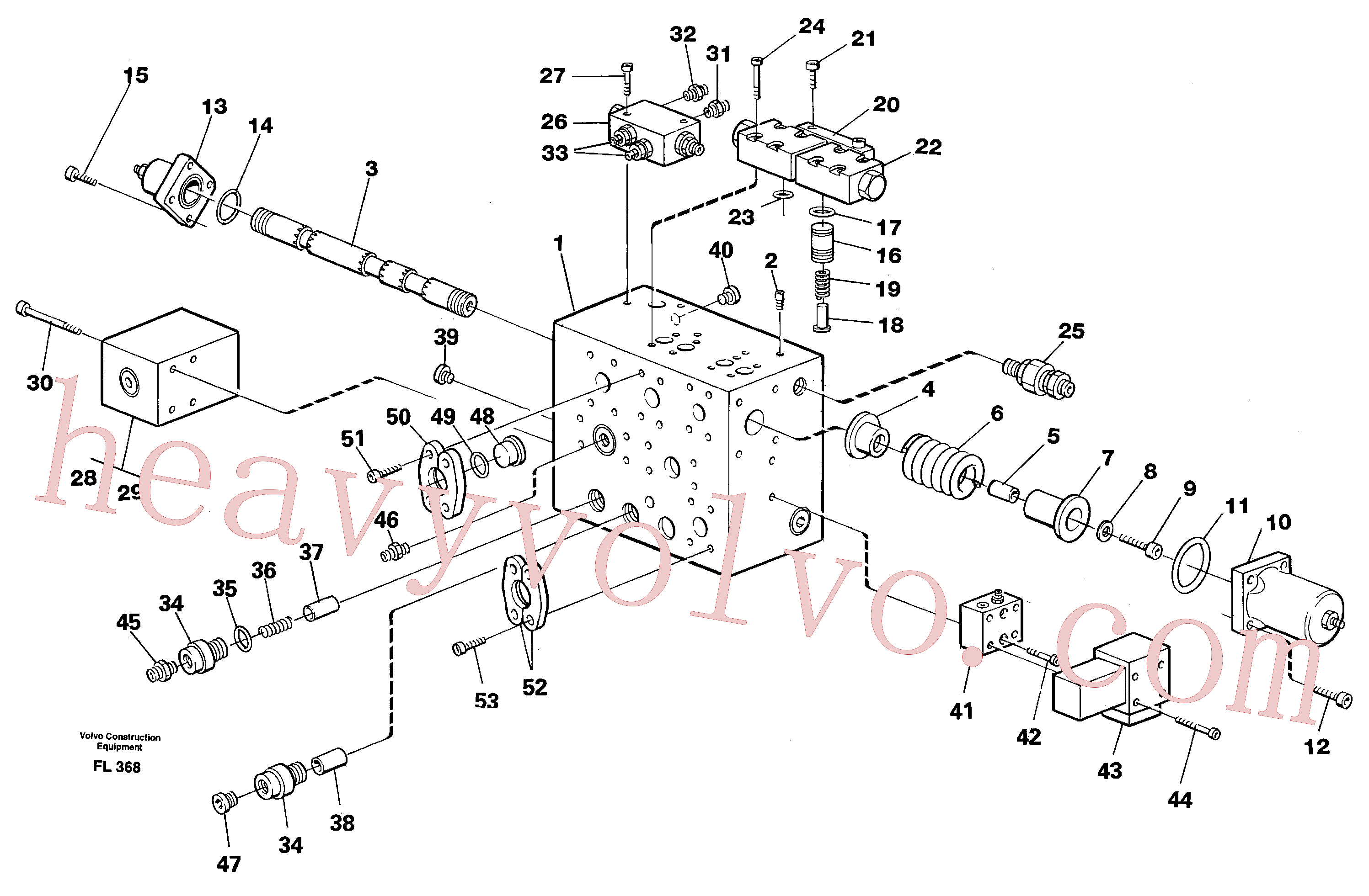 VOE14263203 for Volvo Control block for hydraulic hammer.(FL368 assembly)