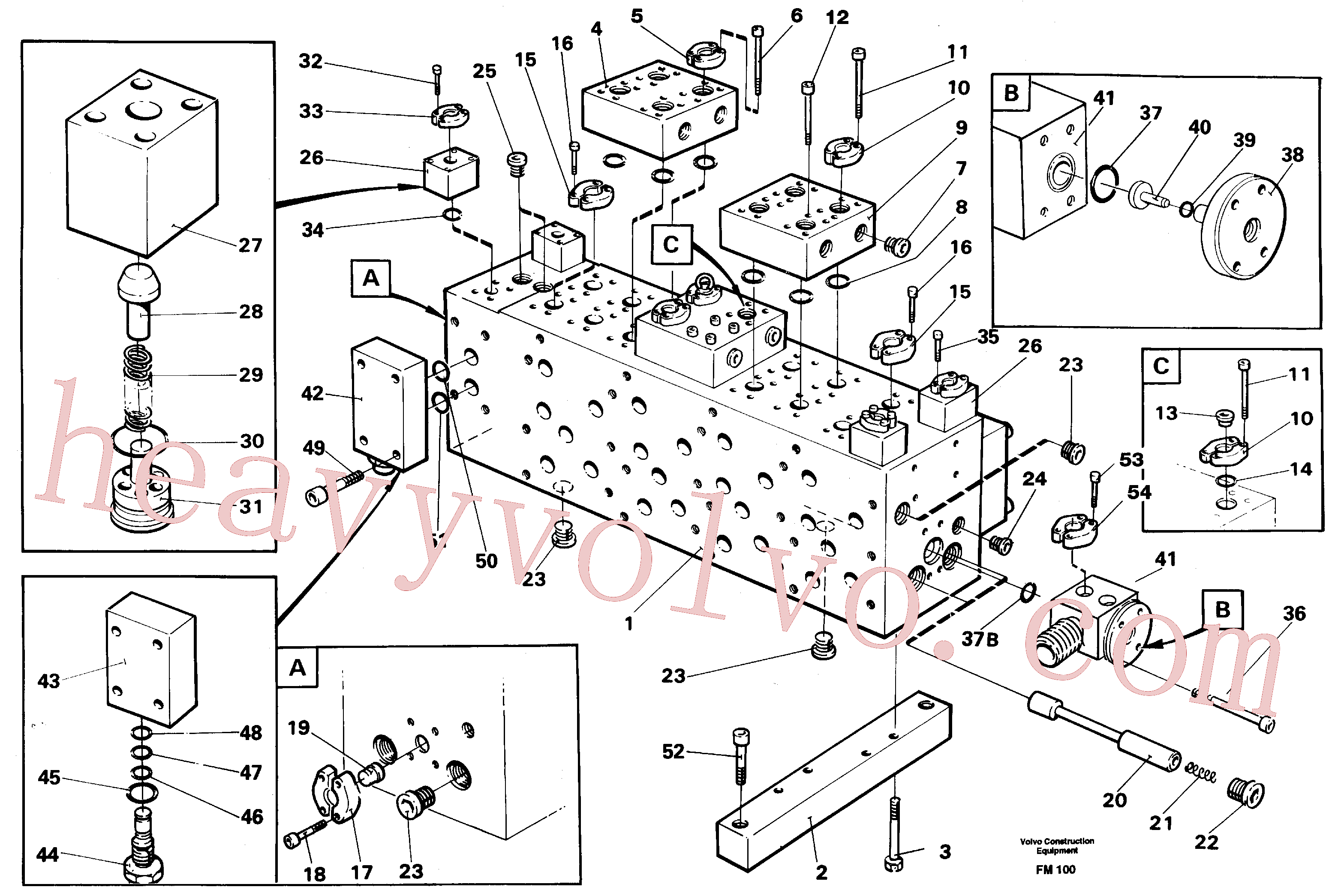 VOE14054736 for Volvo Main valve assembly block(FM100 assembly)