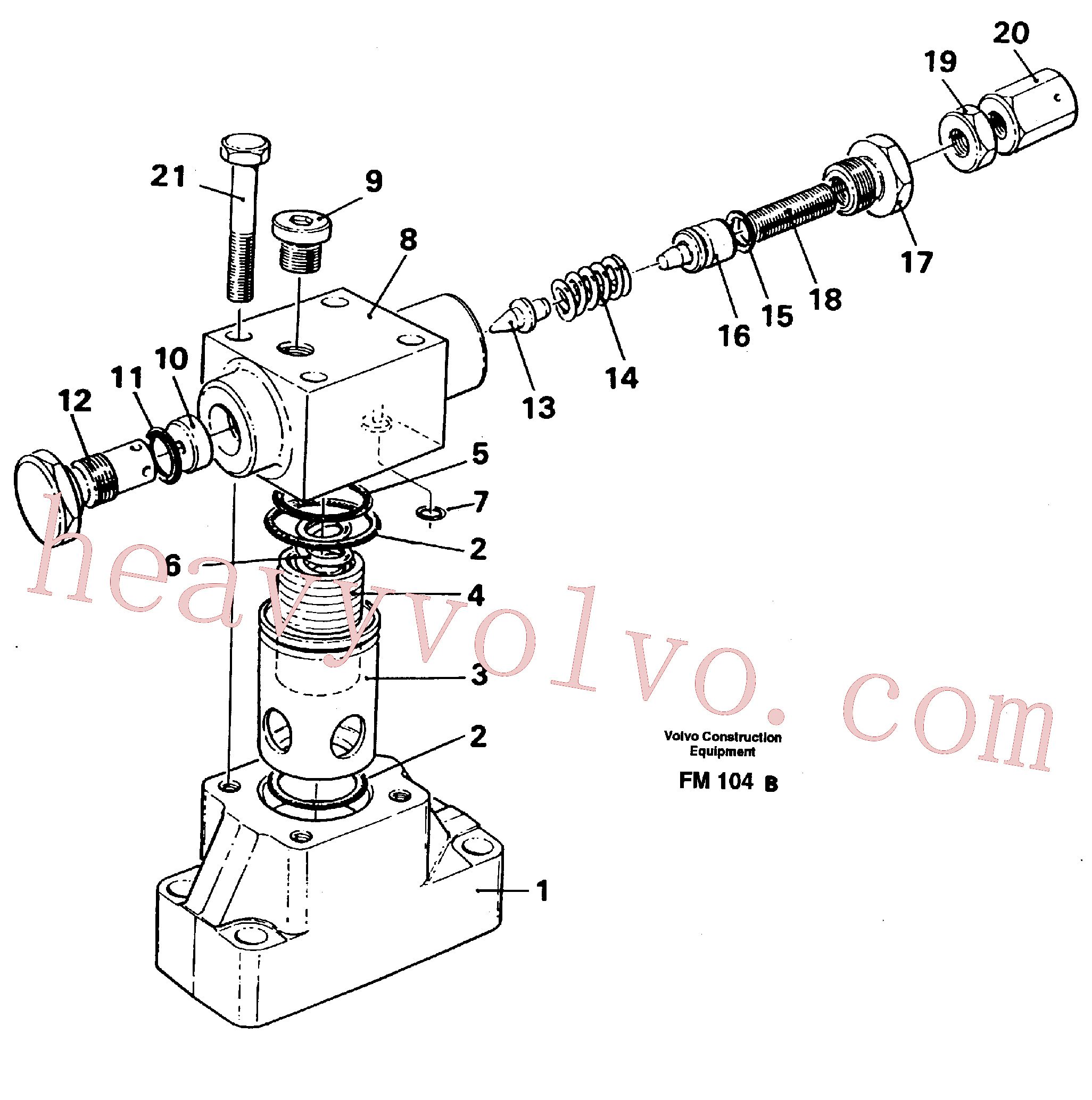 VOE14234502 for Volvo Pressure limiting valve(FM104B assembly)