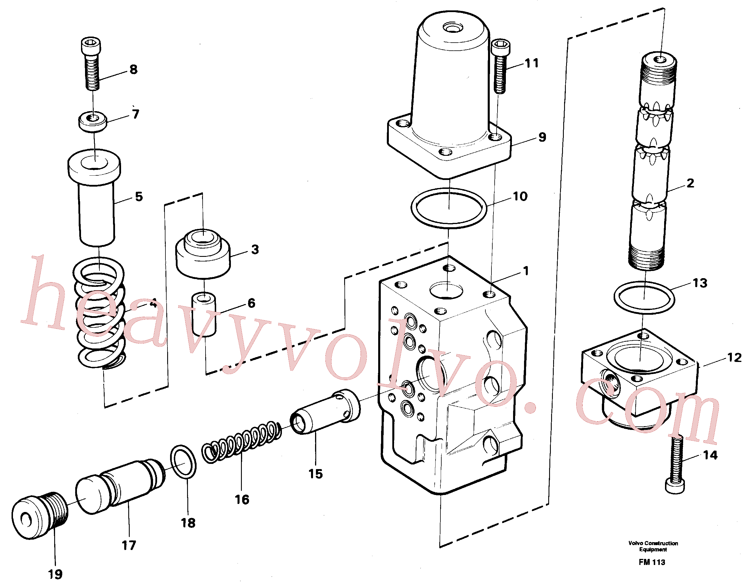 VOE960173 for Volvo Fourway valve, boom primary(FM113 assembly)