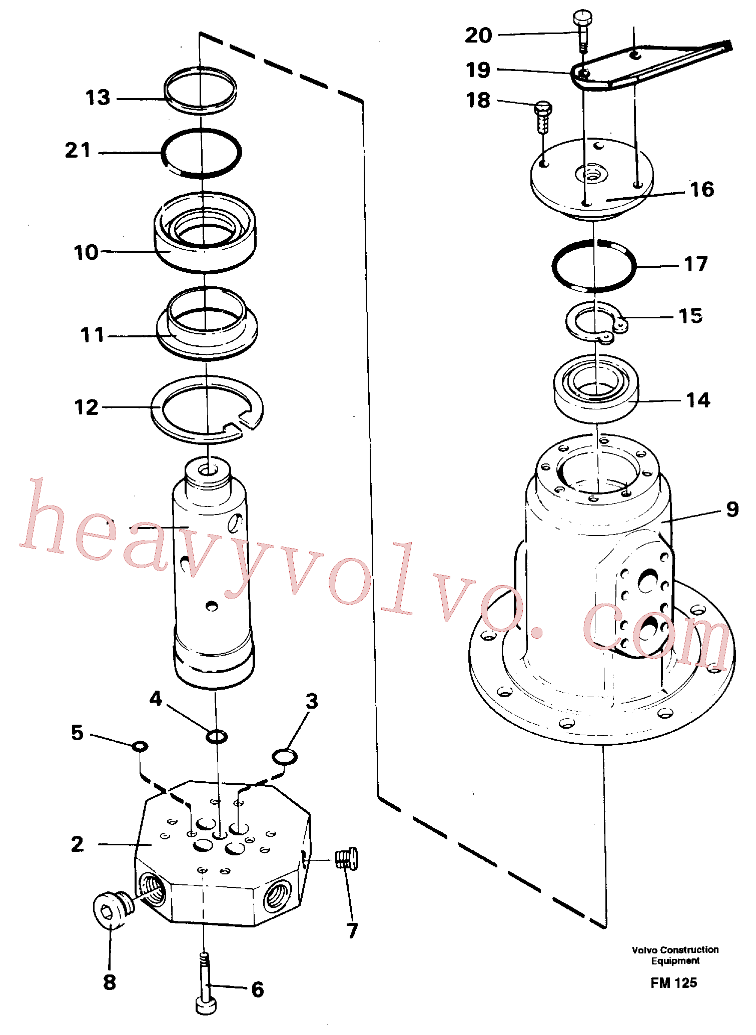 VOE14230084 for Volvo Turning joint(FM125 assembly)