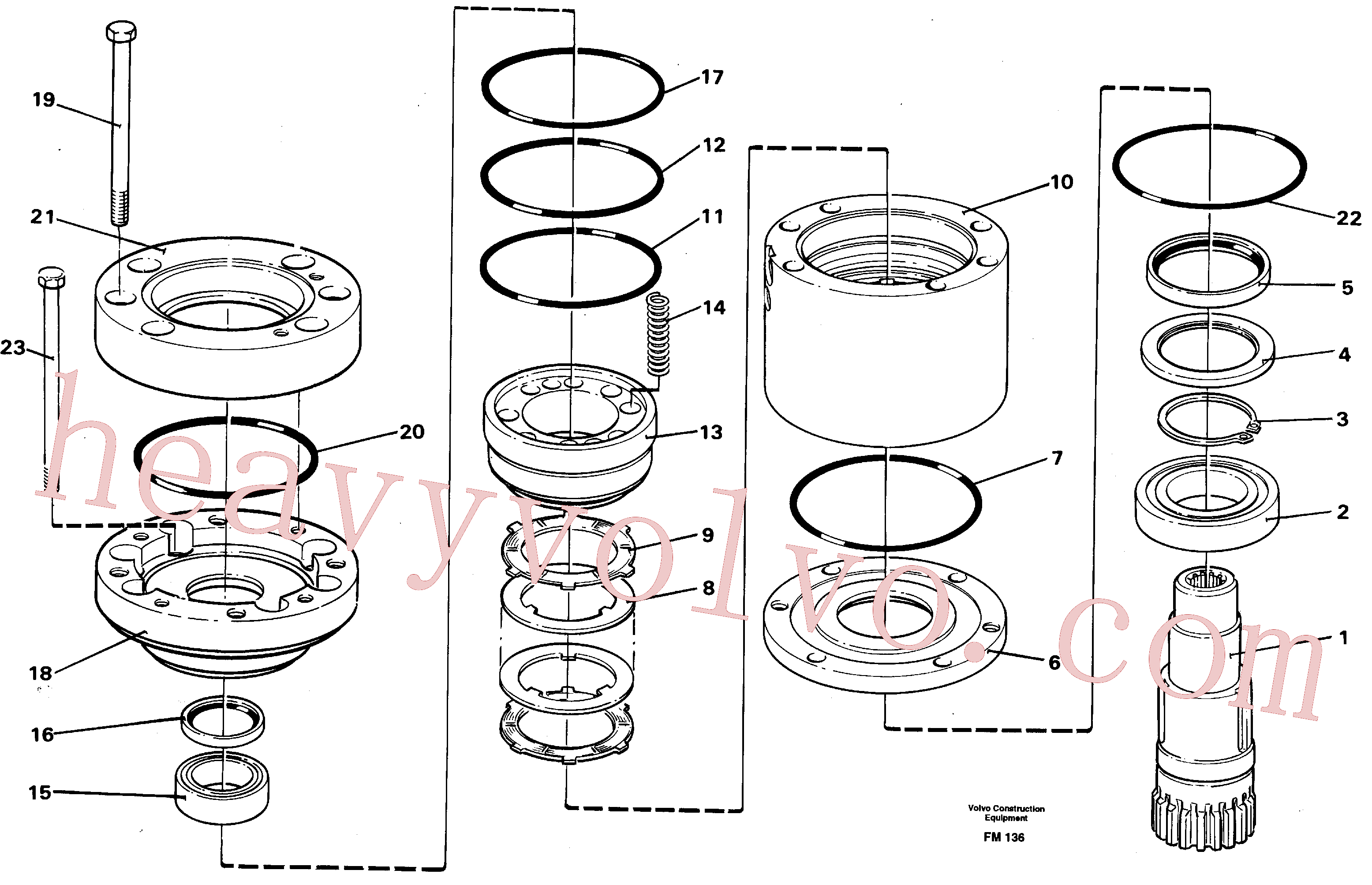 VOE14233708 for Volvo Slewing brake(FM136 assembly)