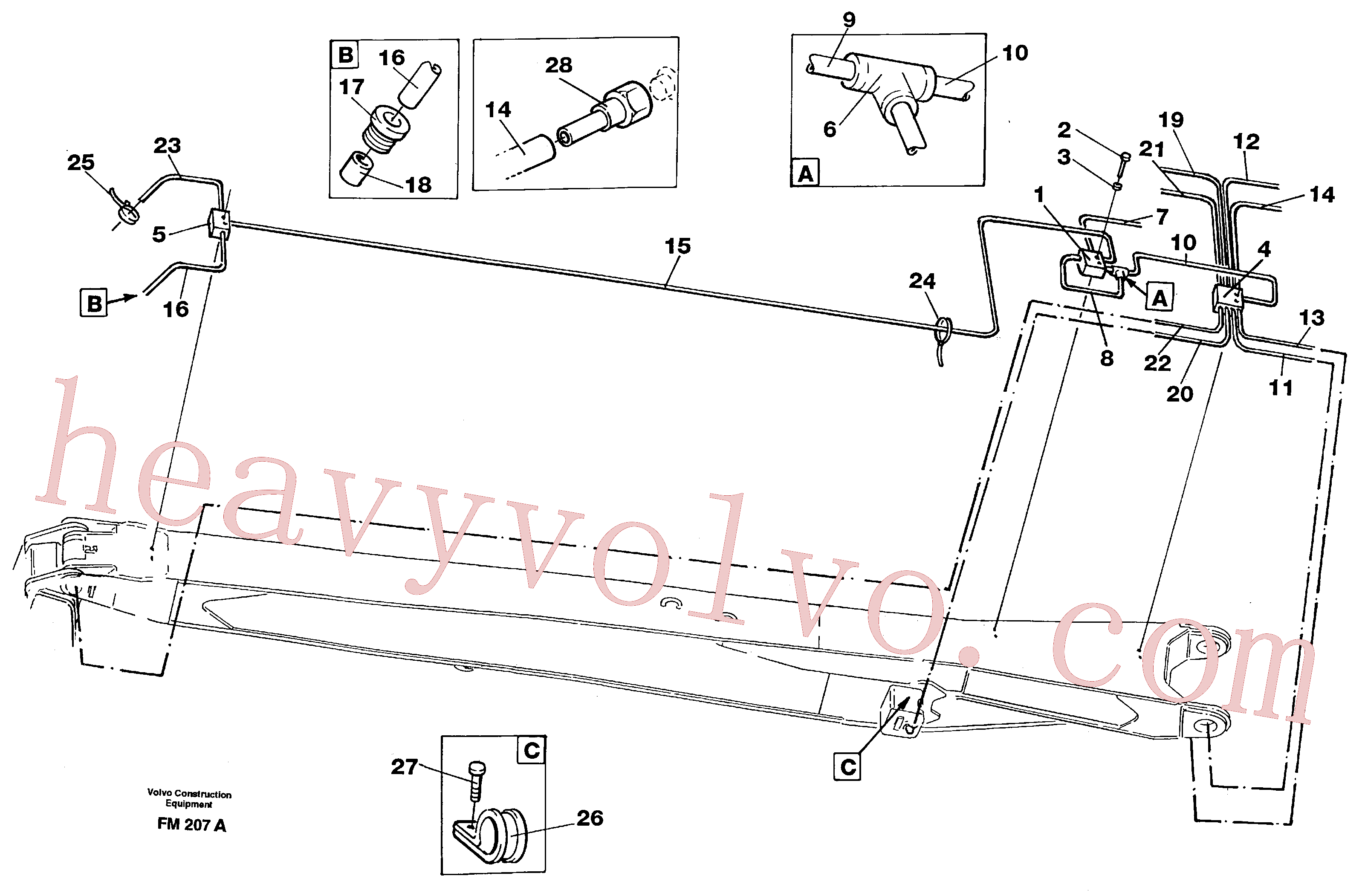 VOE14267775 for Volvo Automatic lubrication, material handling equ.(FM207A assembly)