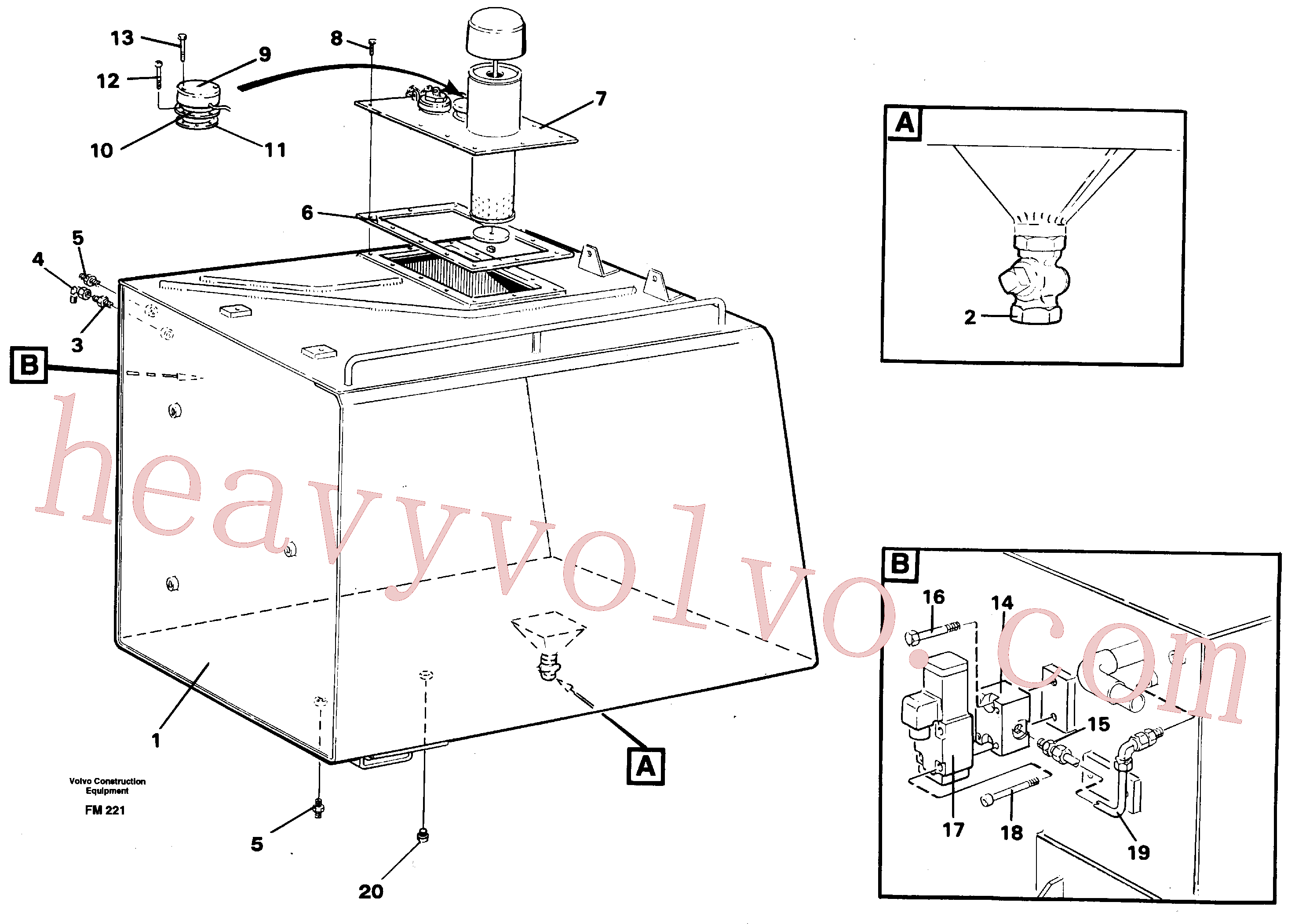 VOE14014594 for Volvo Fuel tank(FM221 assembly)