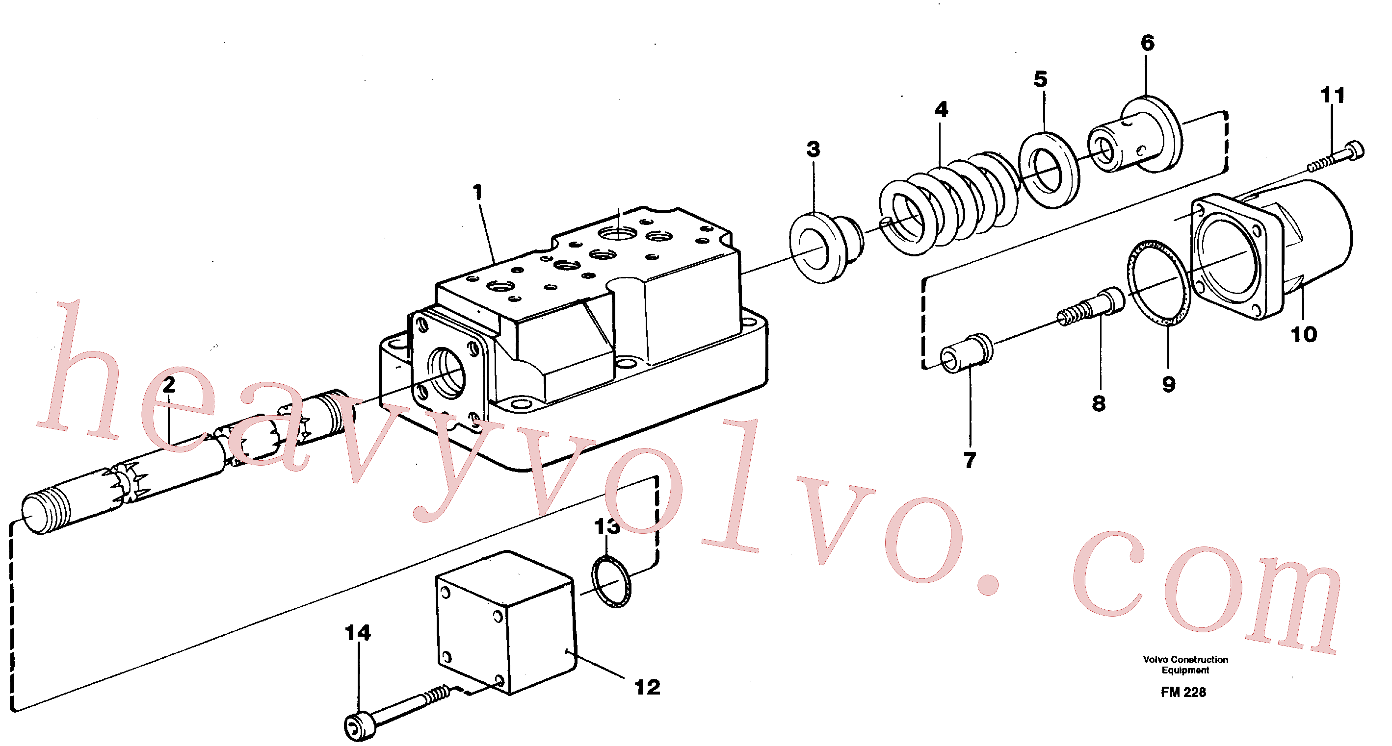 VOE14236298 for Volvo Four-way valve, rotating equipment(FM228 assembly)