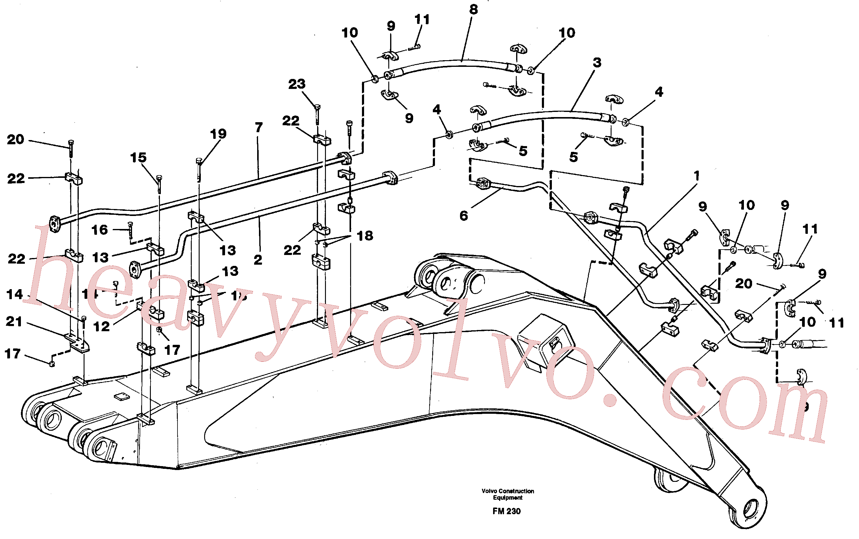 VOE14260950 for Volvo Hammer hydraulics on boom, 6.6 M(FM230 assembly)