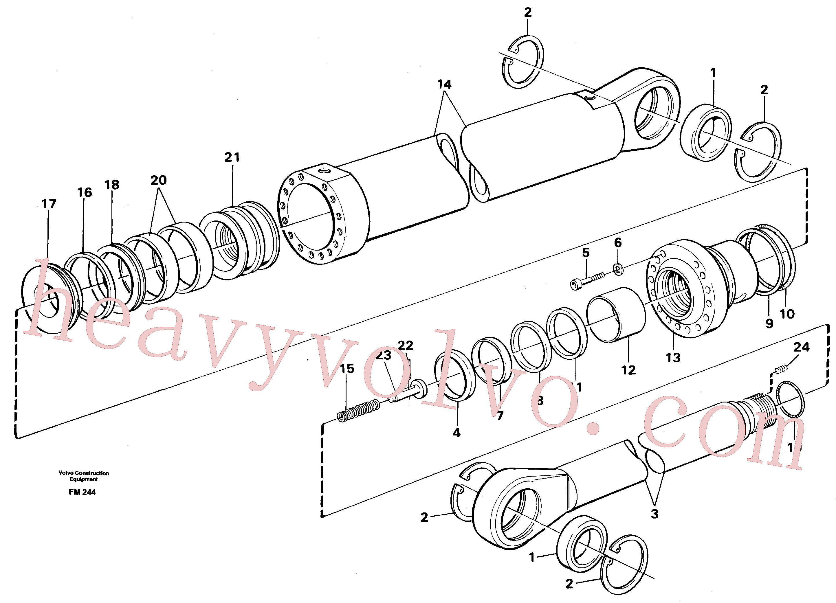 VOE14239752 for Volvo Boom cylinder,m.e.(FM244 assembly)