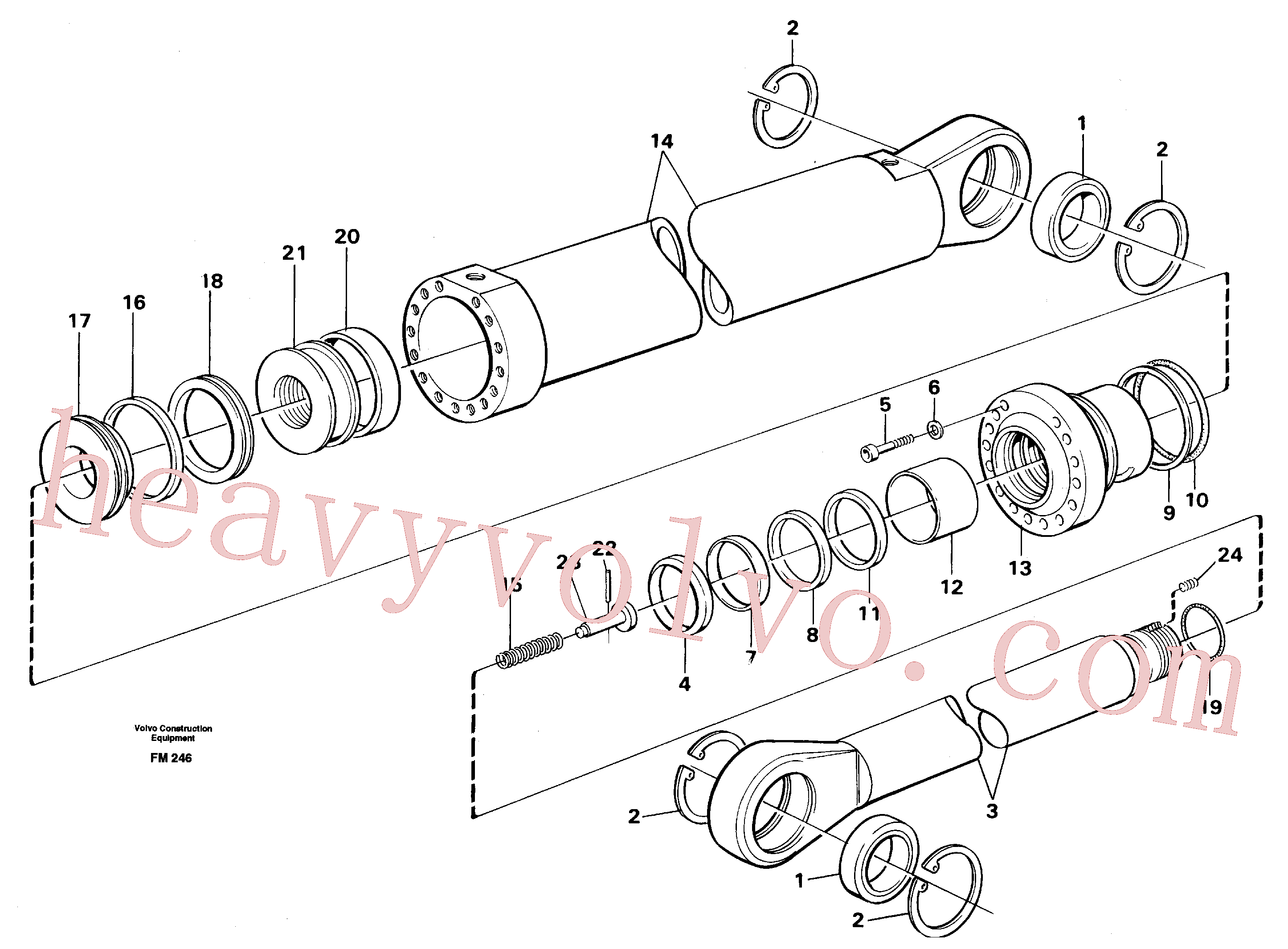 VOE14344704 for Volvo Bucket cylinder(FM246 assembly)