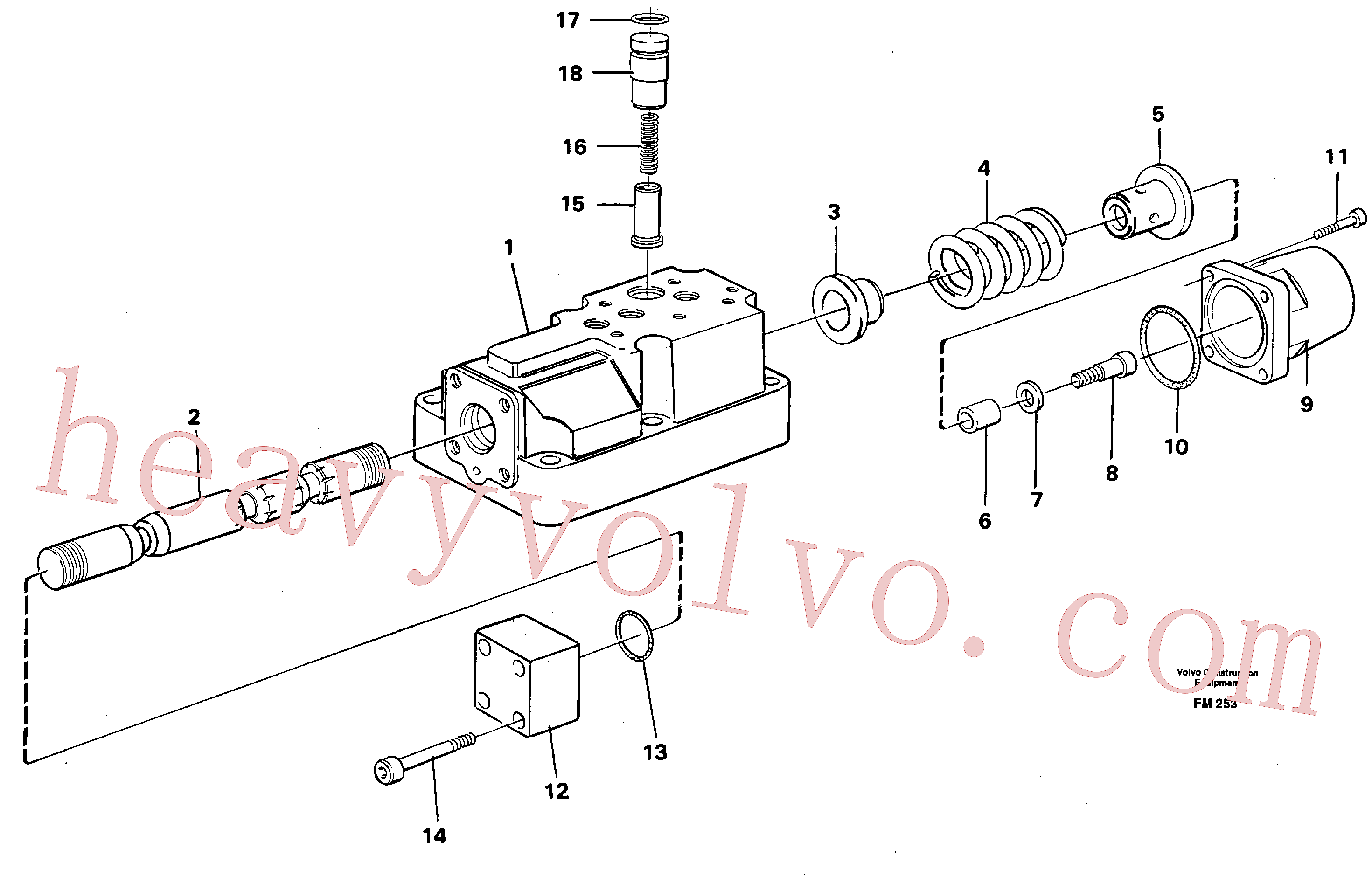 VOE14044702 for Volvo Four-way valve(FM253 assembly)