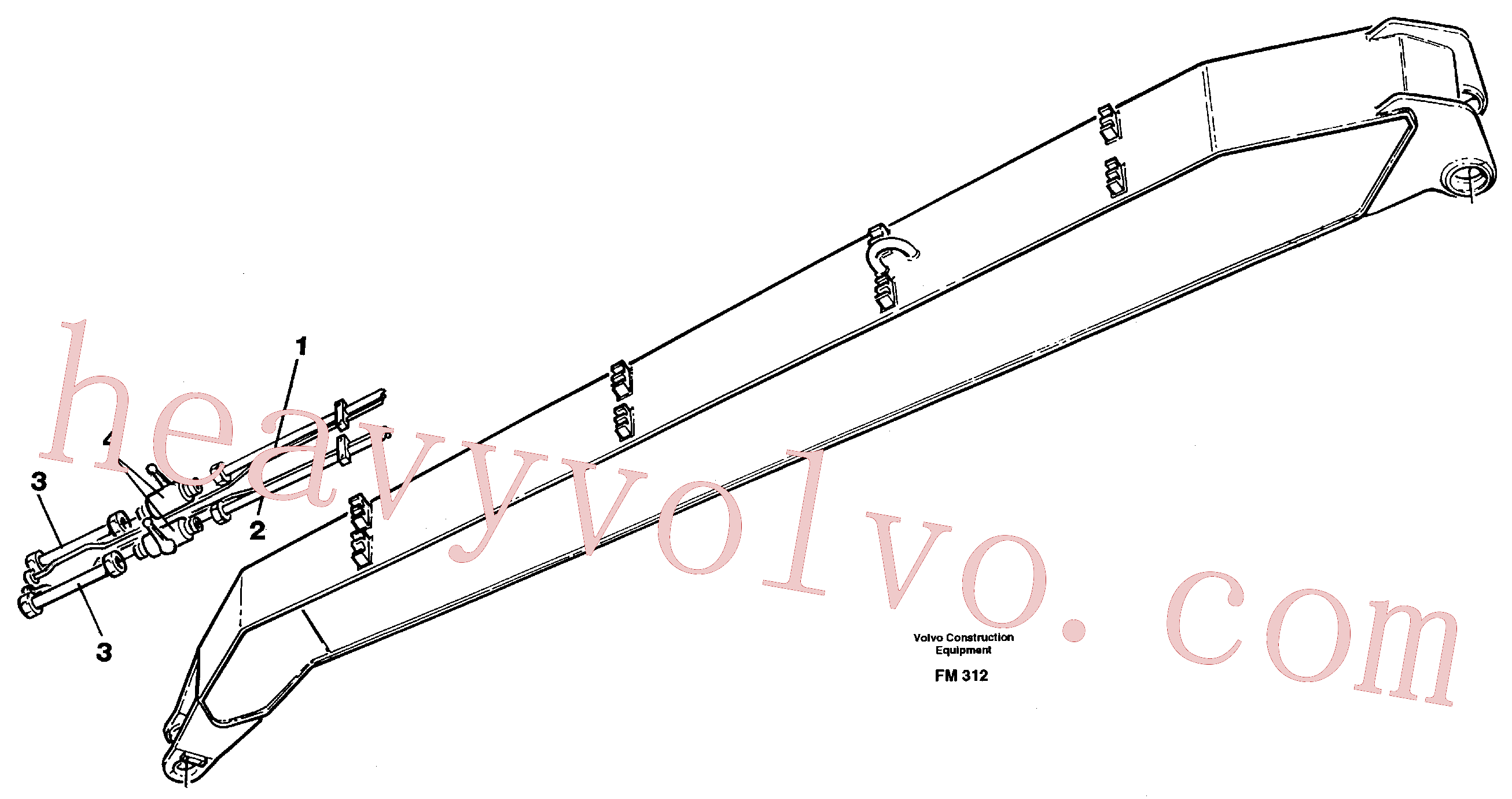 VOE14244886 for Volvo Grab equipment, with shutoff cocks, handling dipper(FM312 assembly)