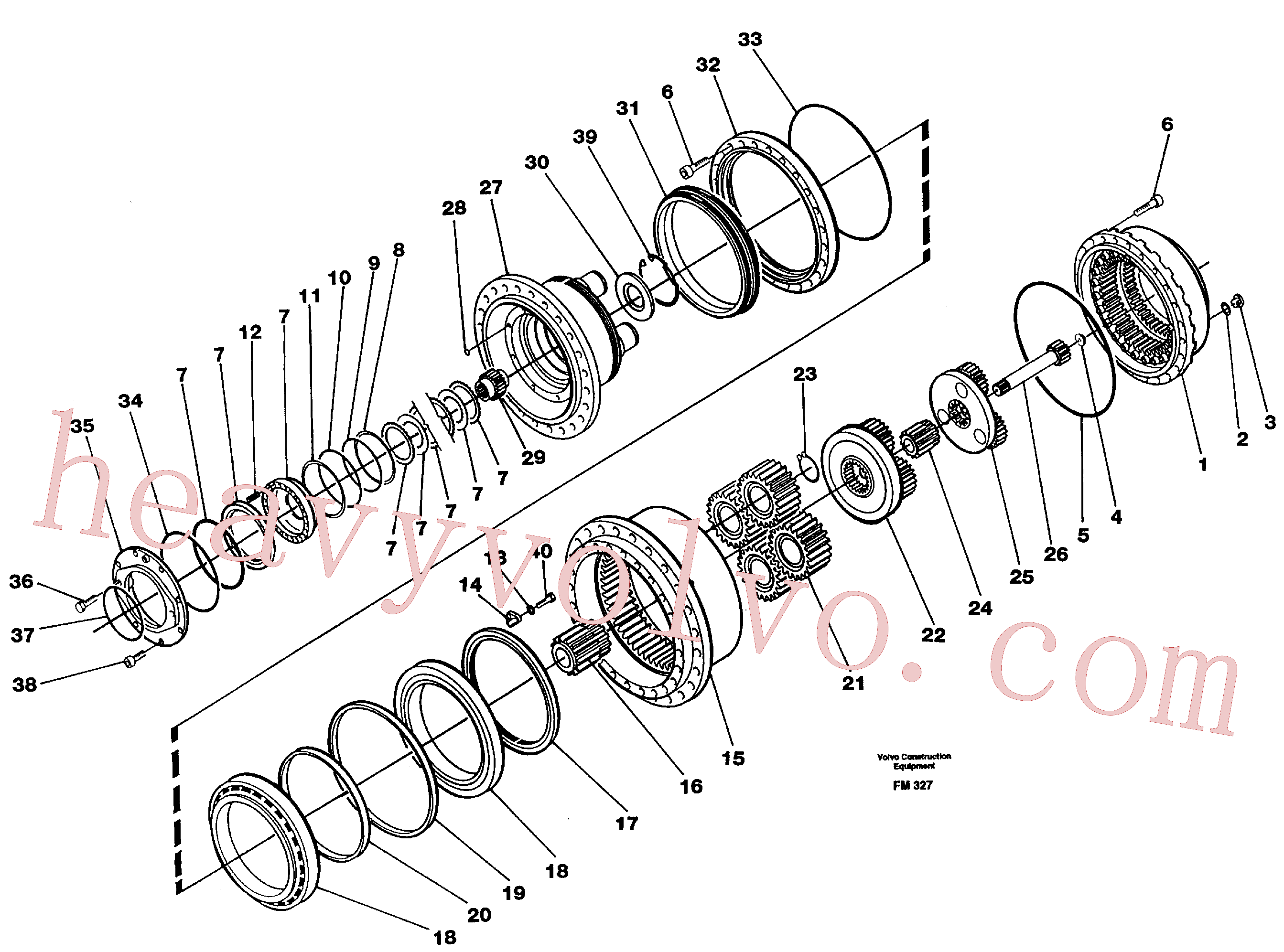 VOE11707951 for Volvo Planetary gear, travel(FM327 assembly)