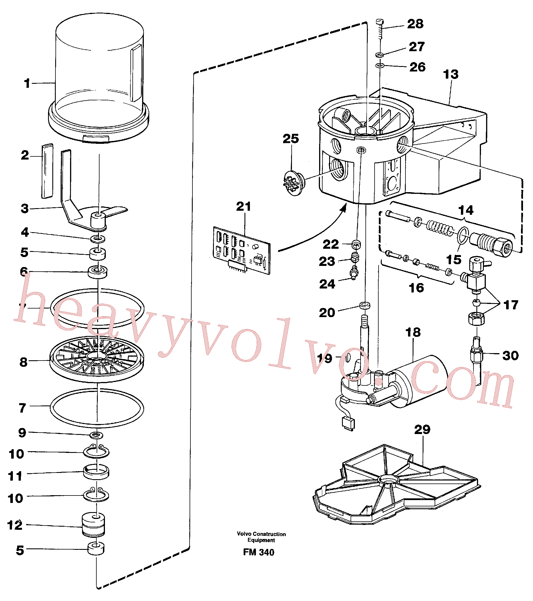 VOE11701479 for Volvo Automatic lubrication pump(FM340 assembly)