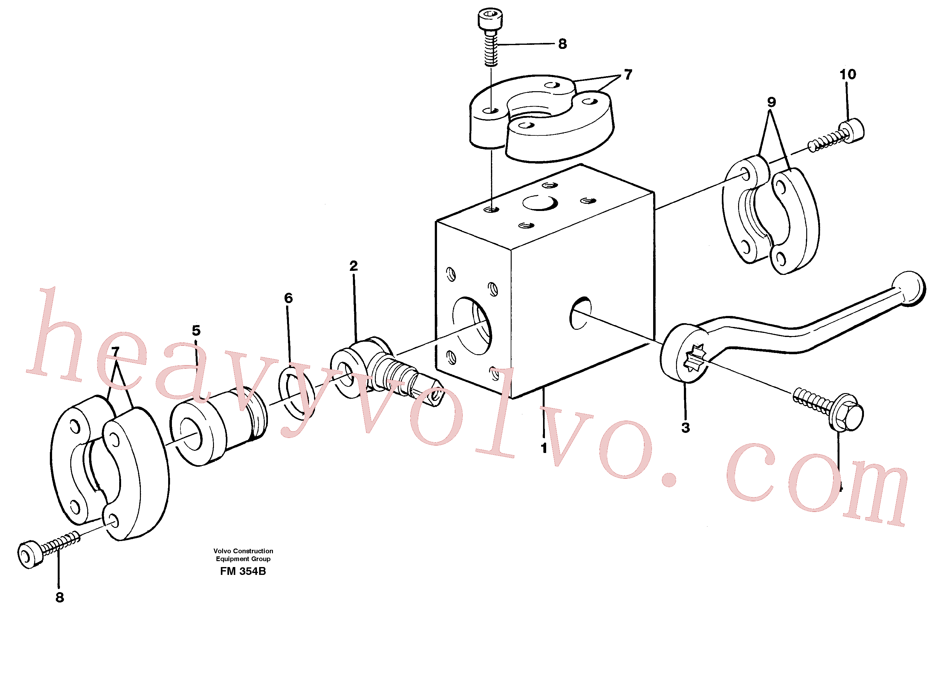 VOE14340116 for Volvo Ball valve for shears/ hammer equipment(FM354B assembly)