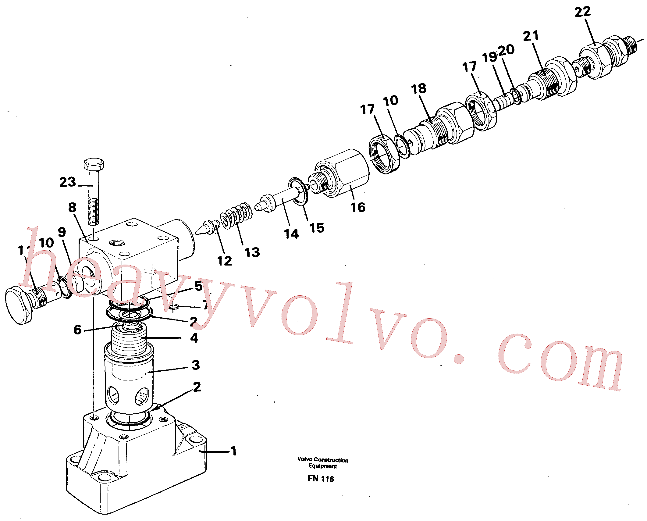 VOE14235232 for Volvo Pressure limiting valve(FN116 assembly)