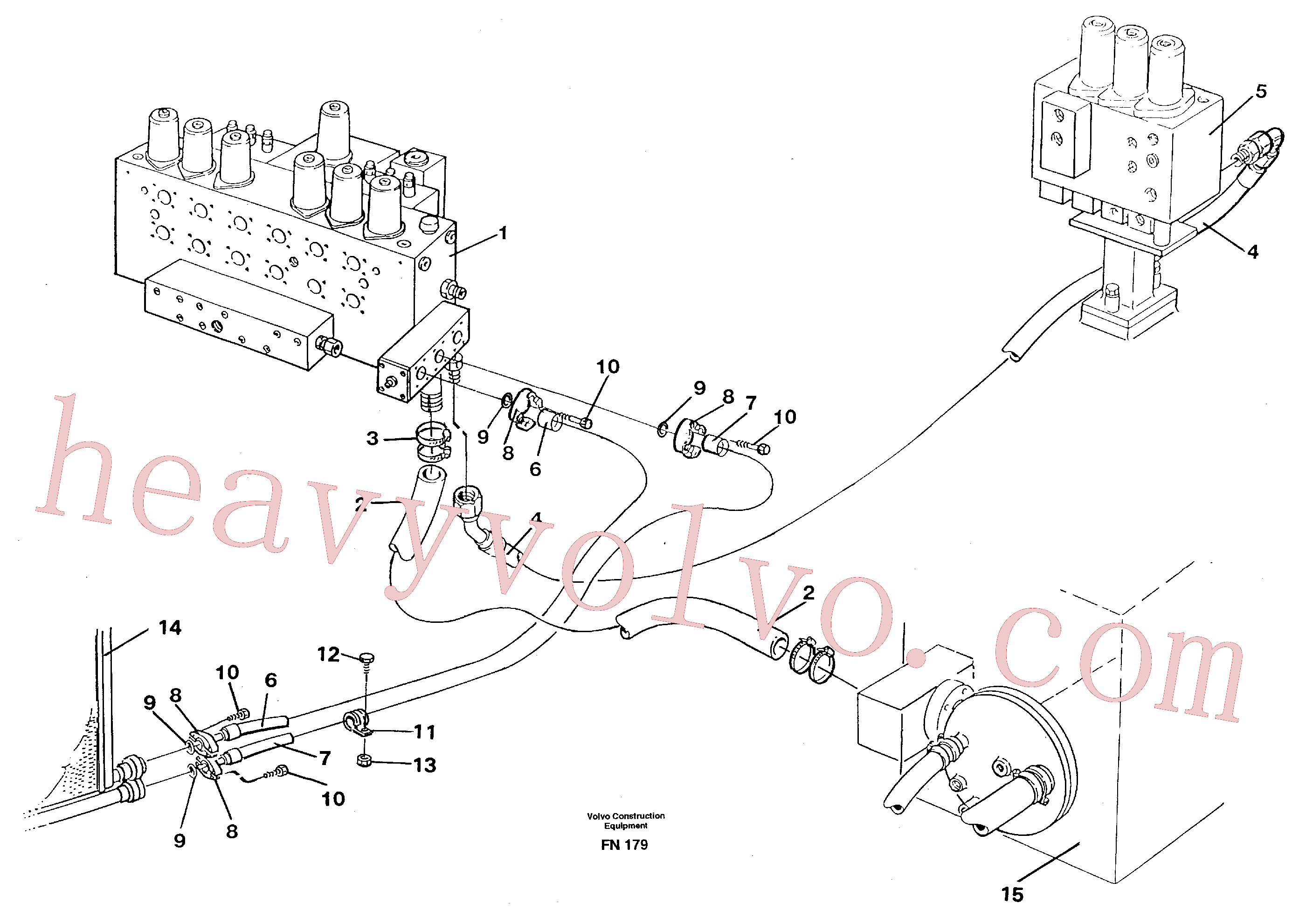 VOE14267470 for Volvo Hydraulic system, return lines(FN179 assembly)