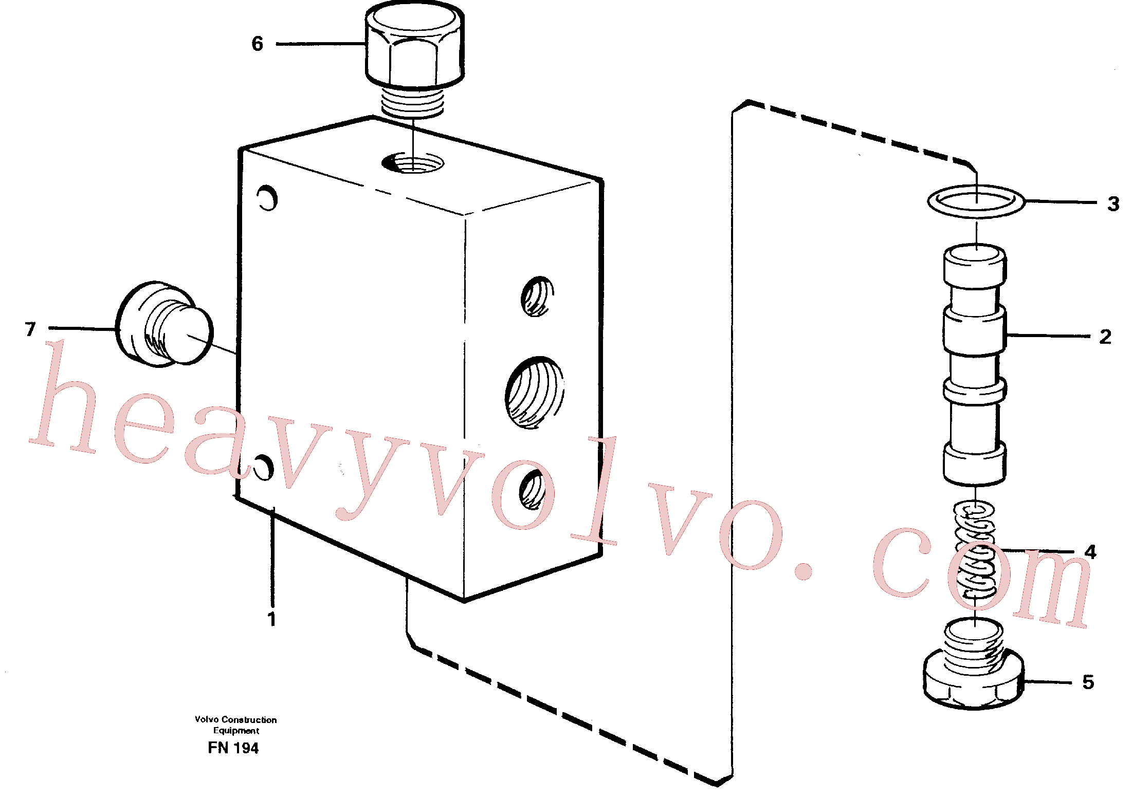 VOE14245649 for Volvo Valve,crawlerbrake(FN194 assembly)