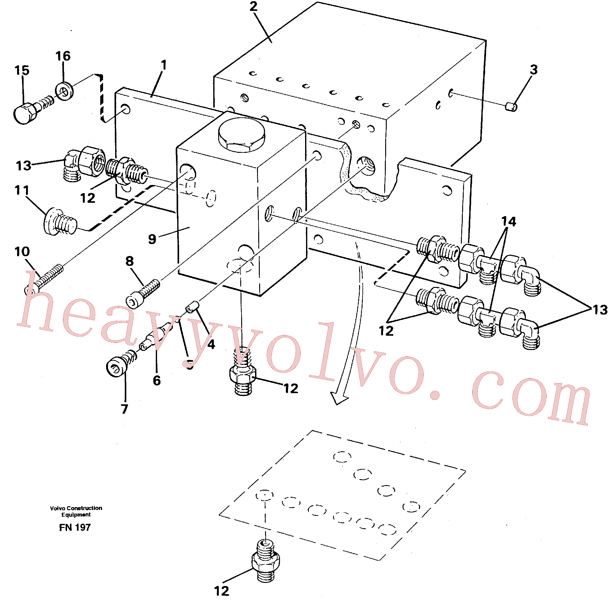 VOE190611 for Volvo Travel valve bloc(FN197 assembly)