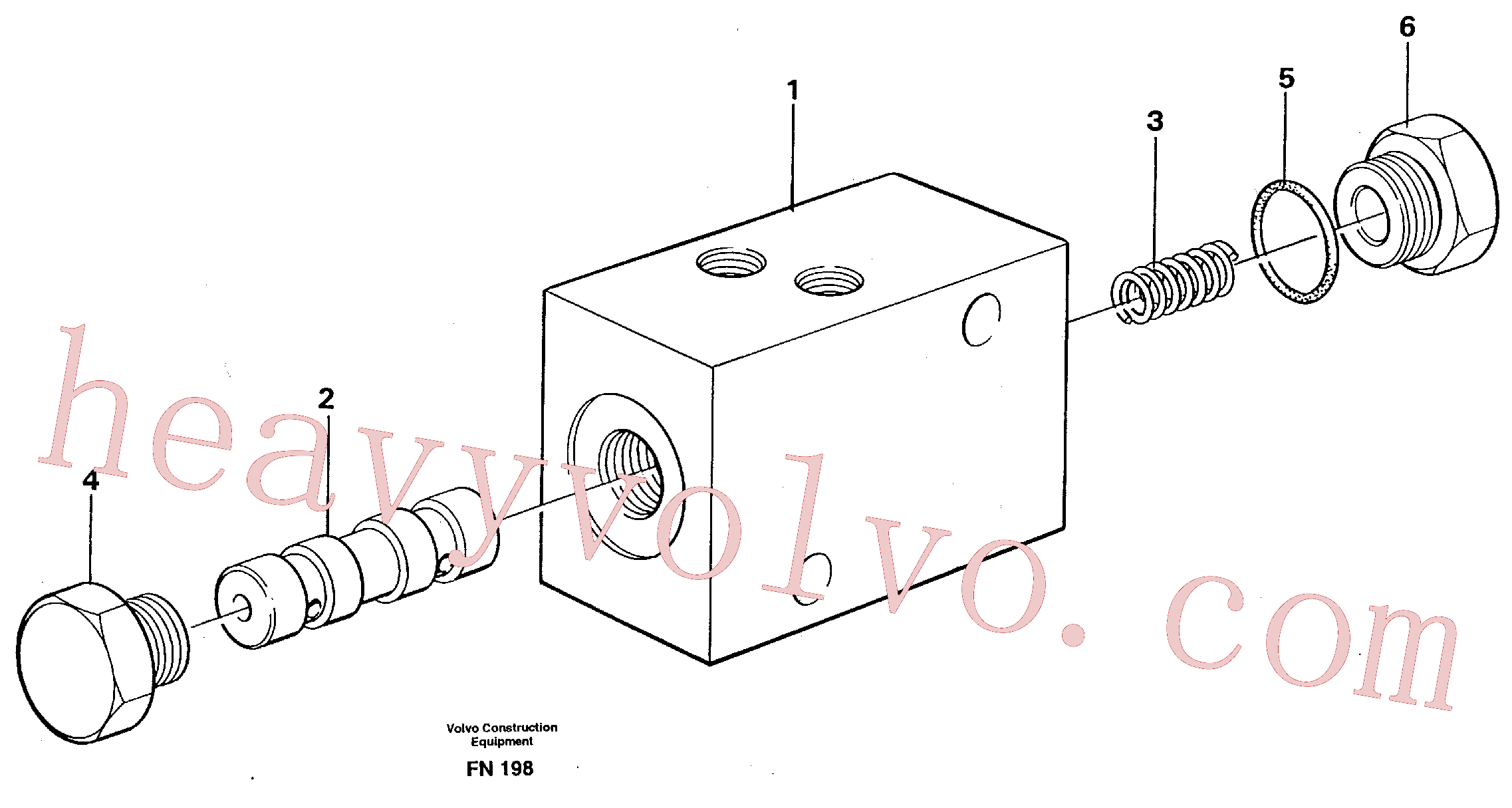 VOE14232859 for Volvo Valve,crawlerbrake(FN198 assembly)