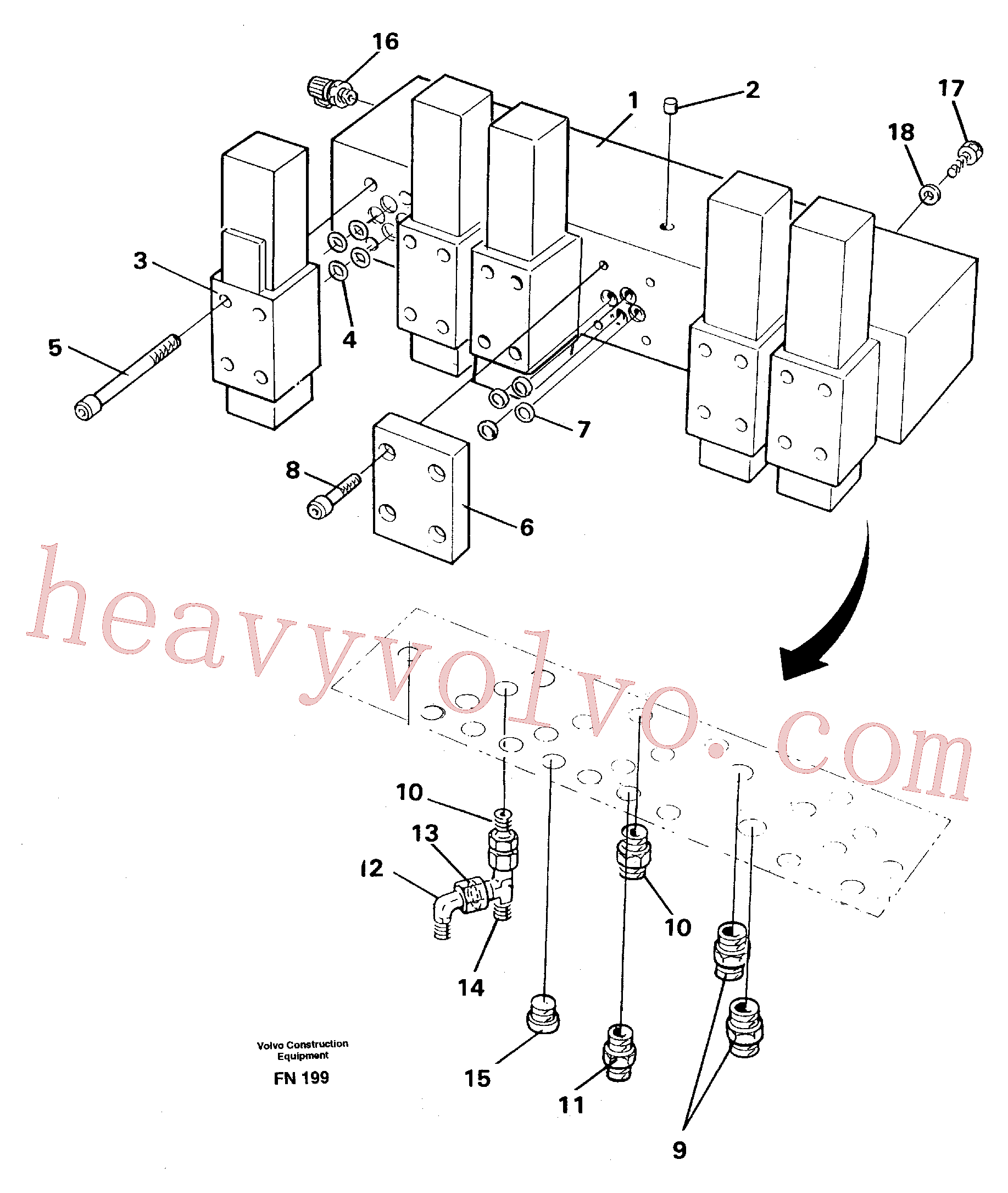 VOE14211899 for Volvo Control block(FN199 assembly)