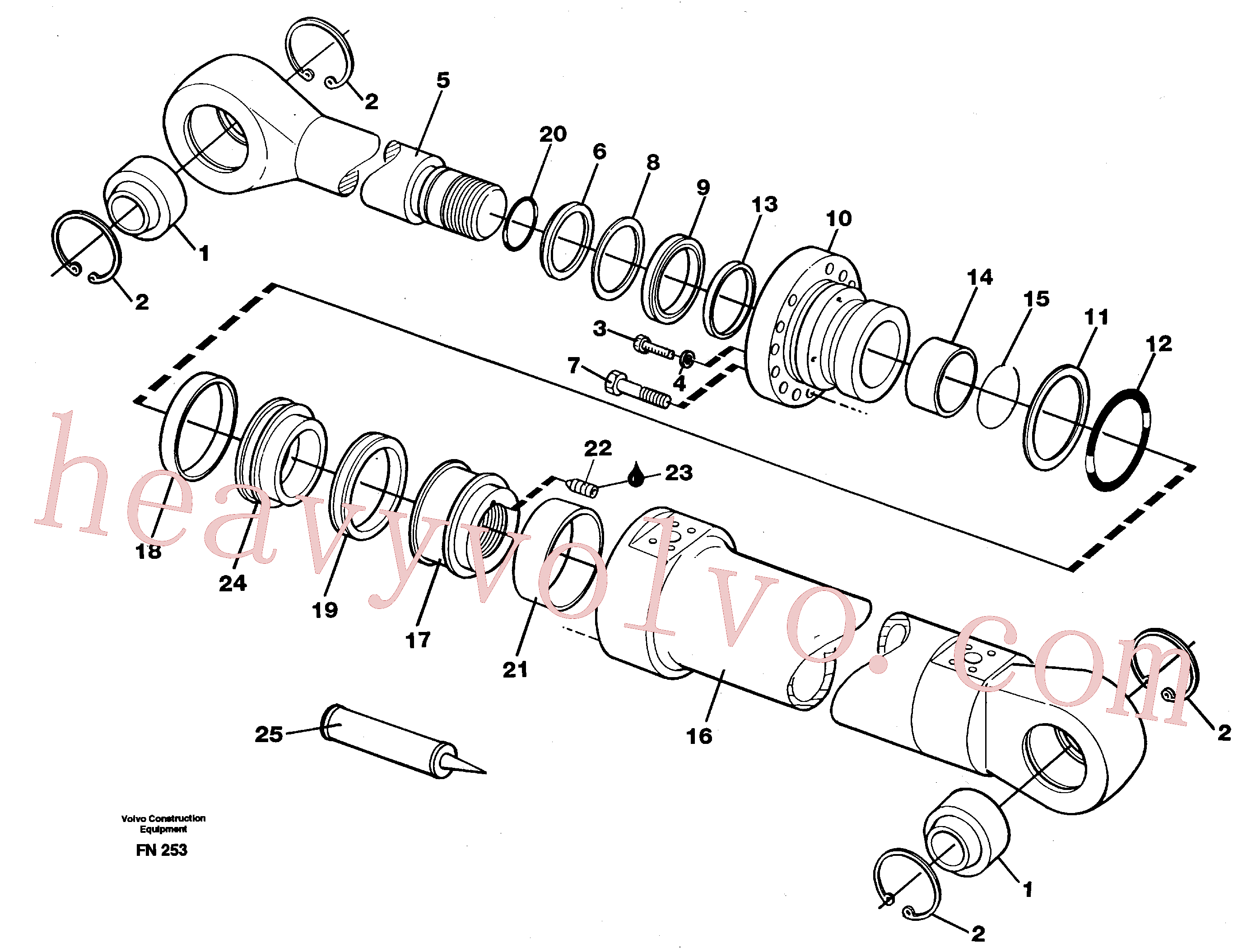 VOE11999529 for Volvo Boom cylinder(FN253 assembly)