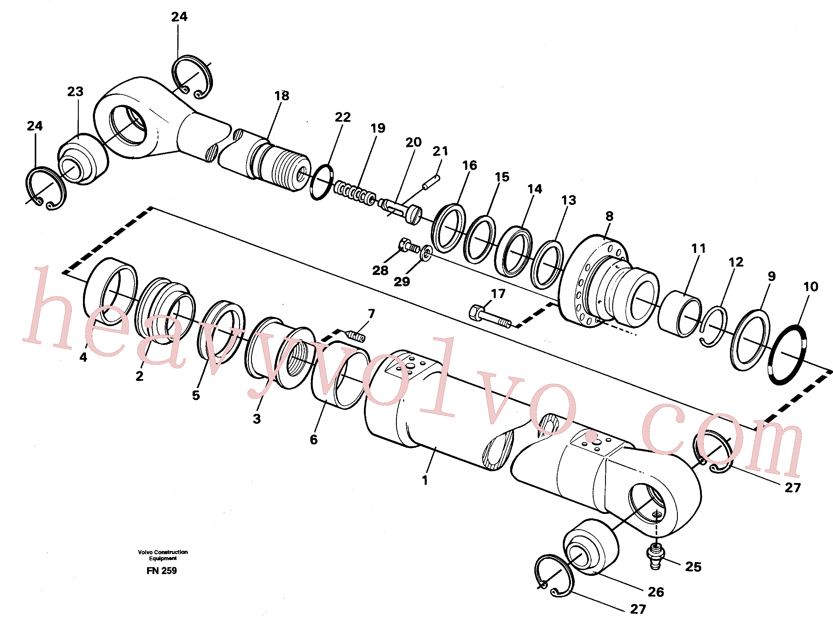 VOE14259738 for Volvo Bucket cylinder(FN259 assembly)