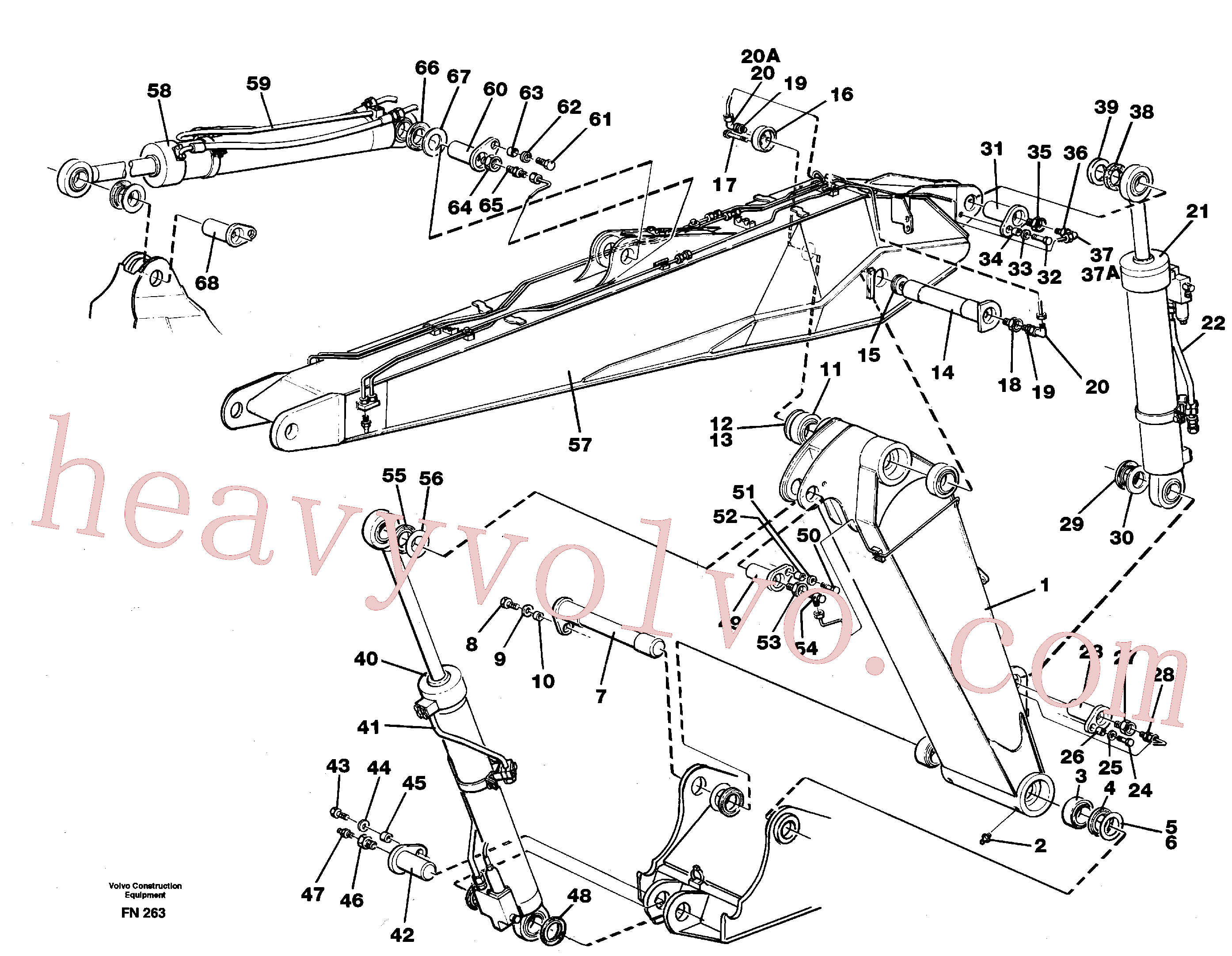 VOE14257101 for Volvo Adjustable boom with assembly(FN263 assembly)