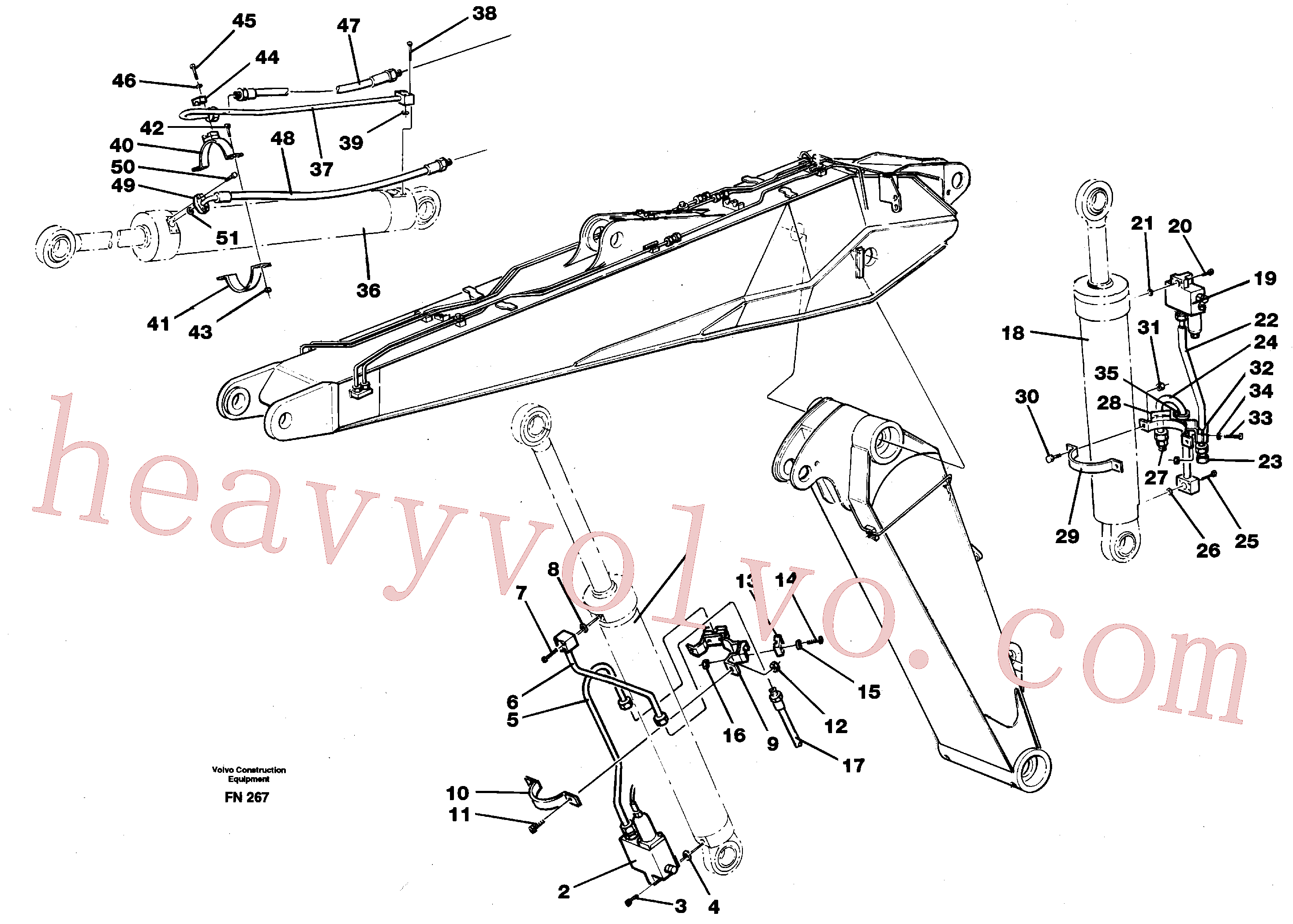 VOE970945 for Volvo Cylinder hydraulics, adjustable boom(FN267 assembly)