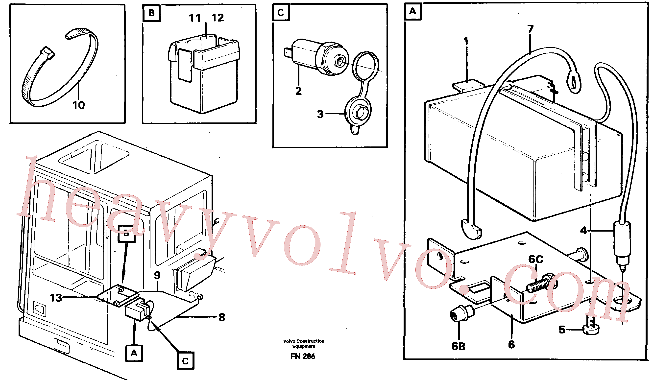 VOE14213491 for Volvo Lunch box heater(FN286 assembly)