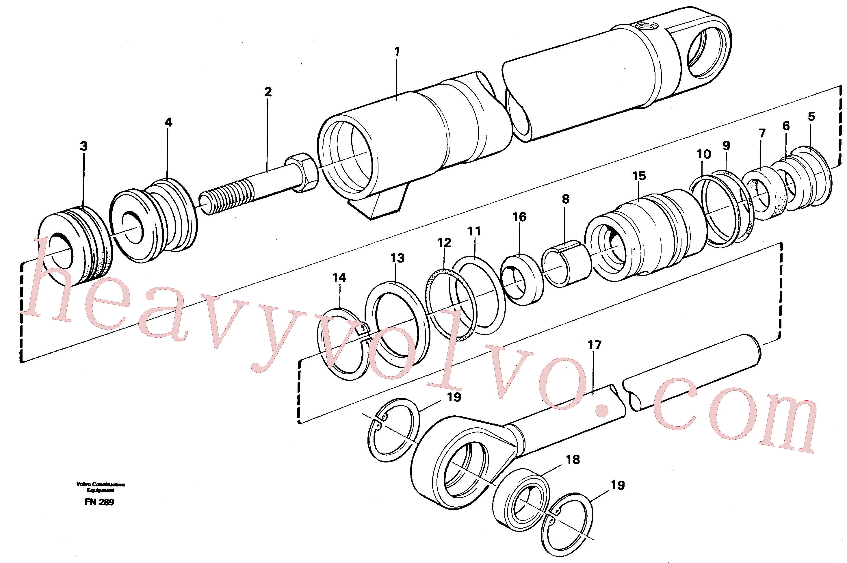 VOE14251914 for Volvo Hydraulic cylinder(FN289 assembly)