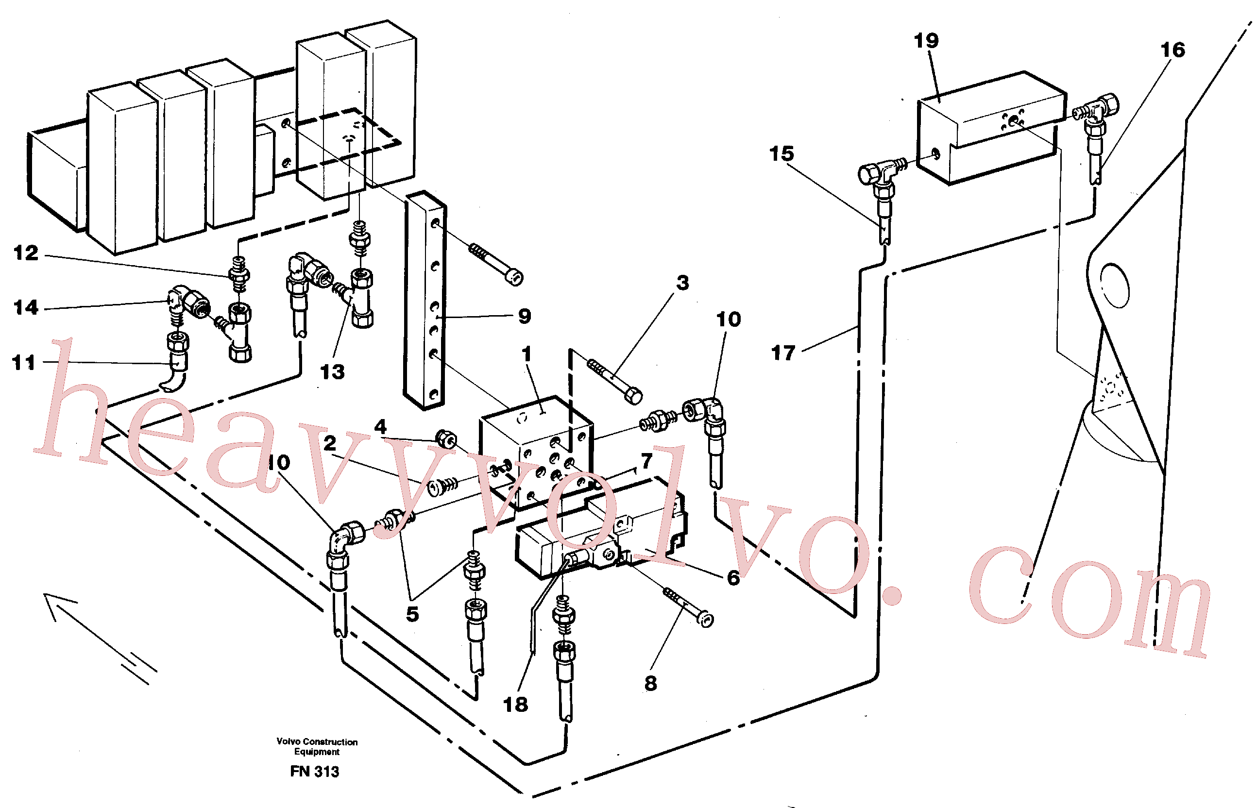 VOE14261460 for Volvo Grab hydraulics in base machine(FN313 assembly)