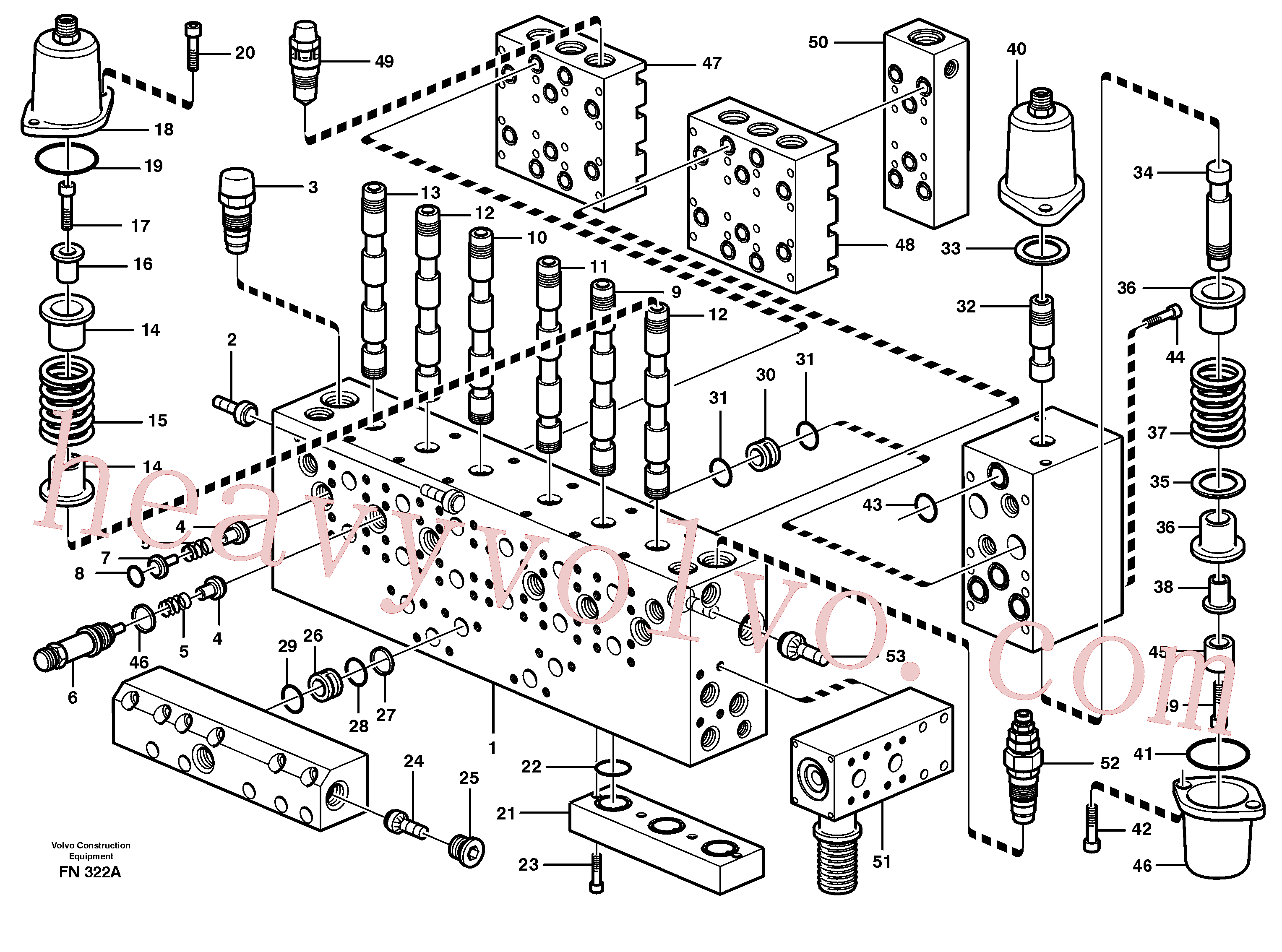 VOE981424 for Volvo Main valve assembly, valves(FN322A assembly)