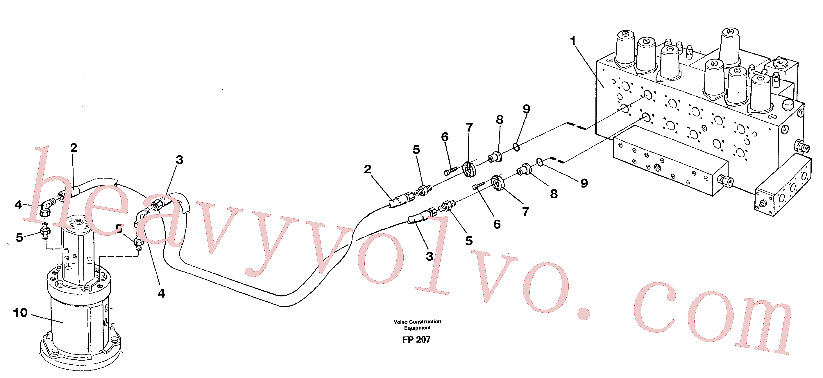 VOE14014660 for Volvo Hydraulic system, stabilisors,dozer blade(FP207 assembly)