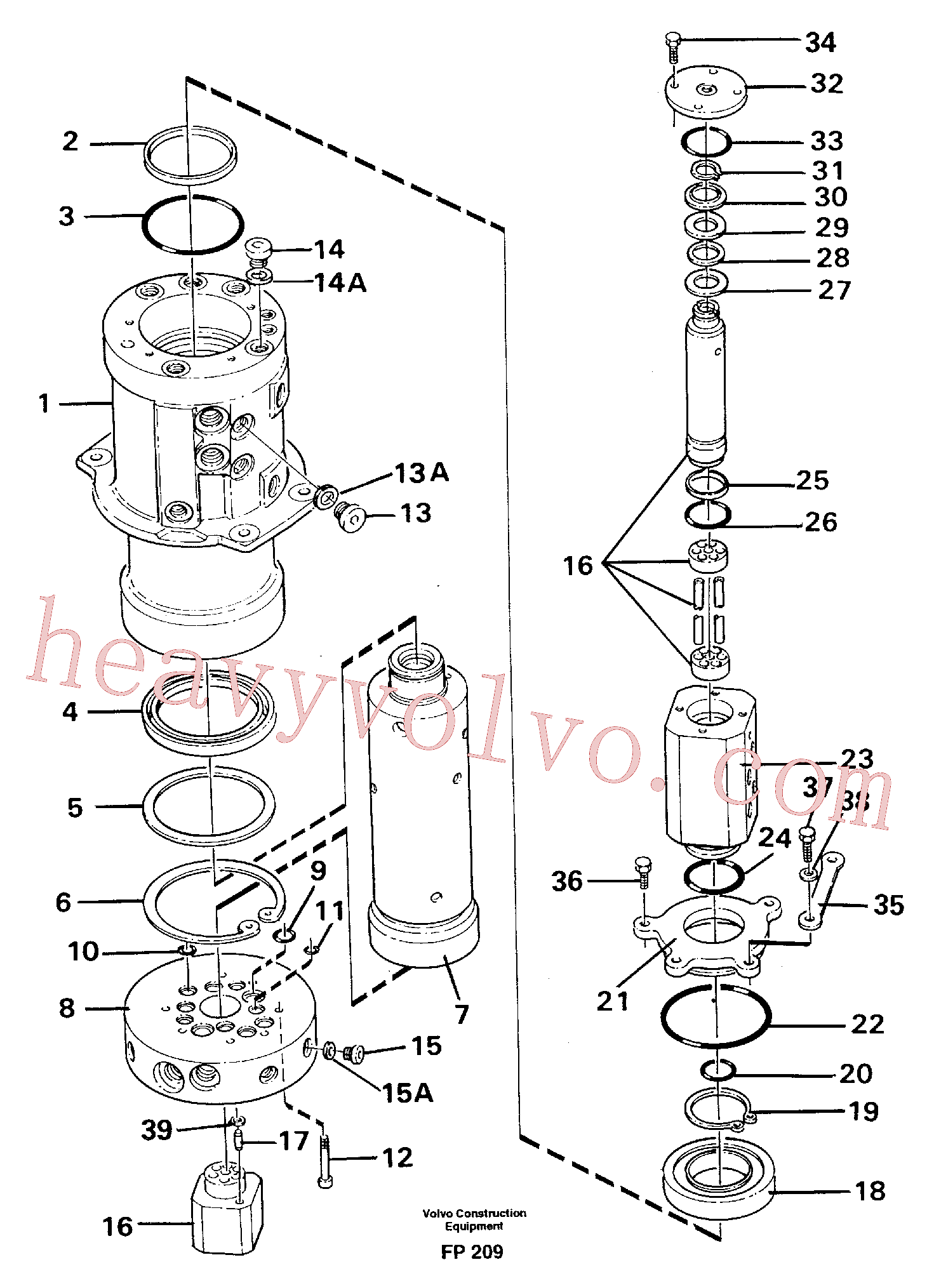 VOE13960164 for Volvo Turning joint(FP209 assembly)