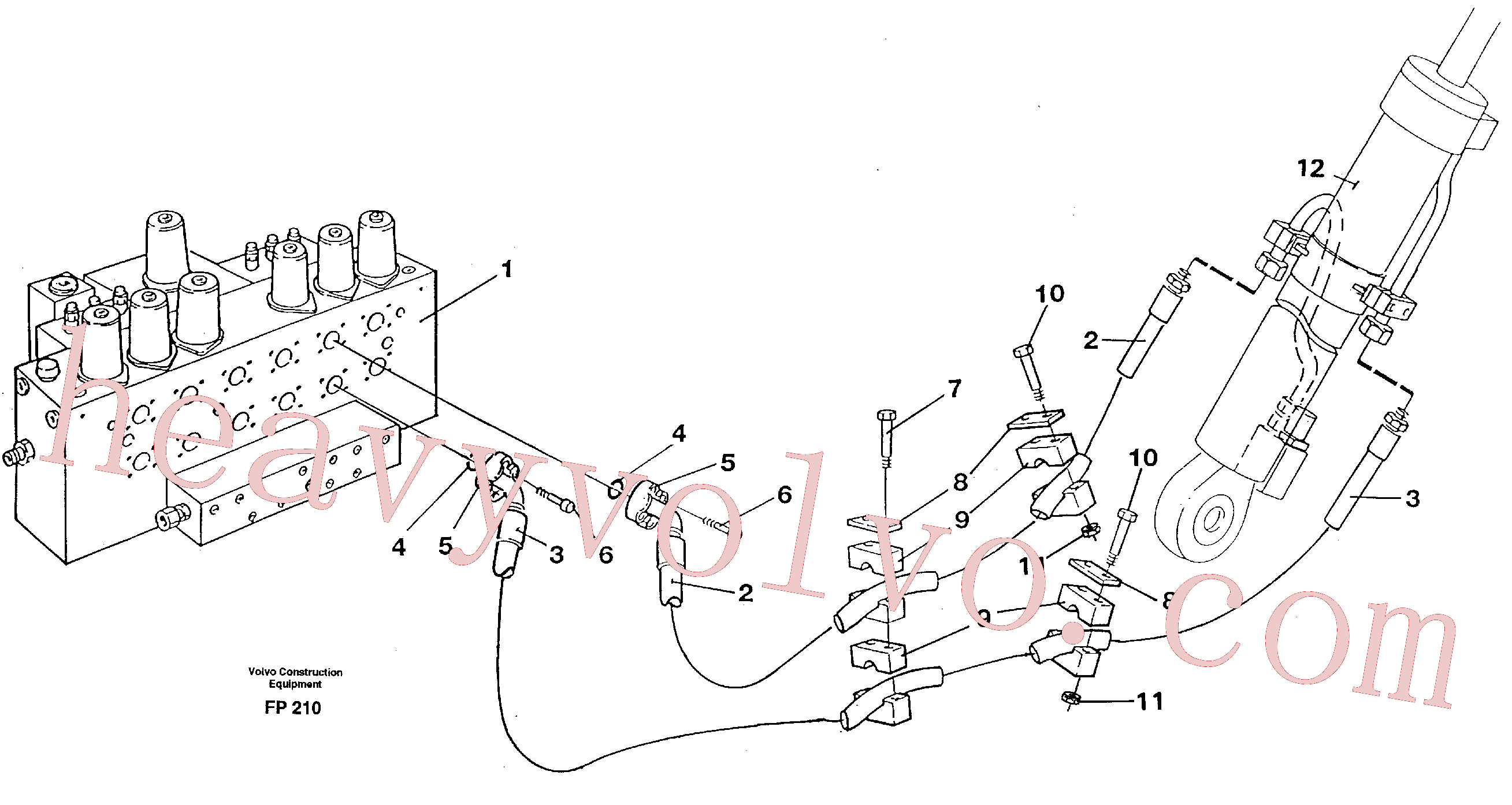 VOE13970962 for Volvo Hydraulic system, boom(FP210 assembly)