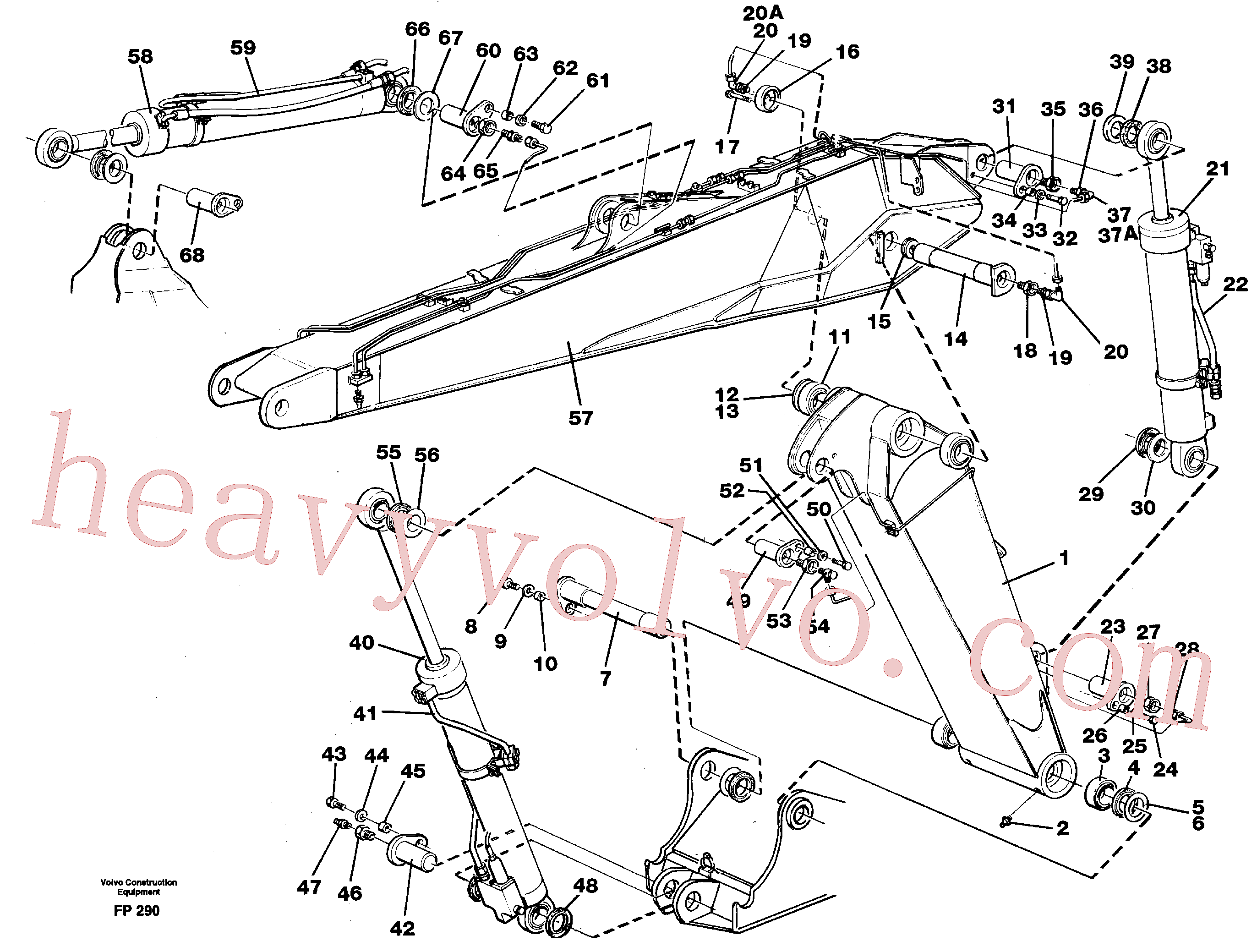 VOE14257101 for Volvo Adjustable boom with assembly(FP290 assembly)