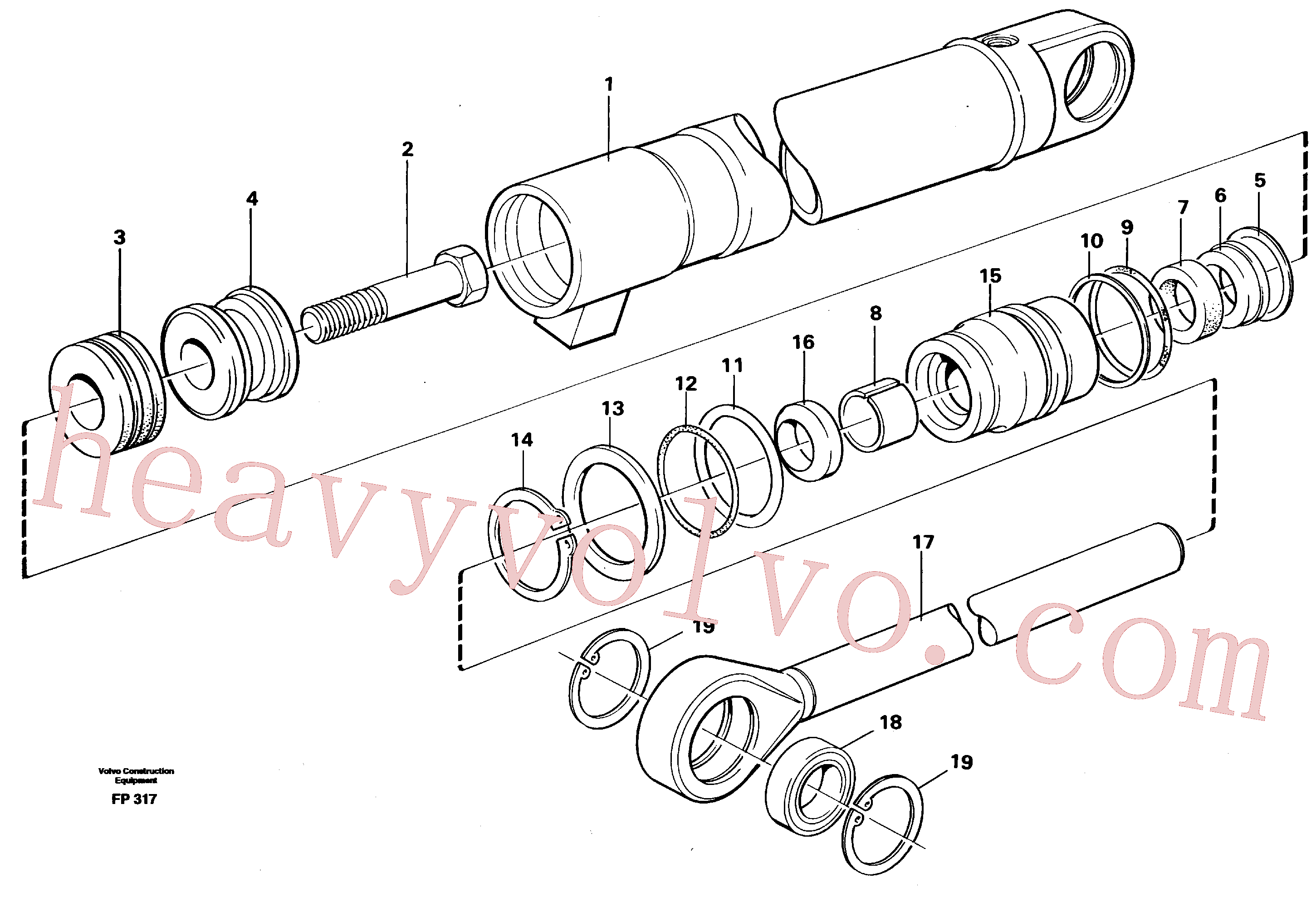 VOE14251914 for Volvo Hydraulic cylinder(FP317 assembly)