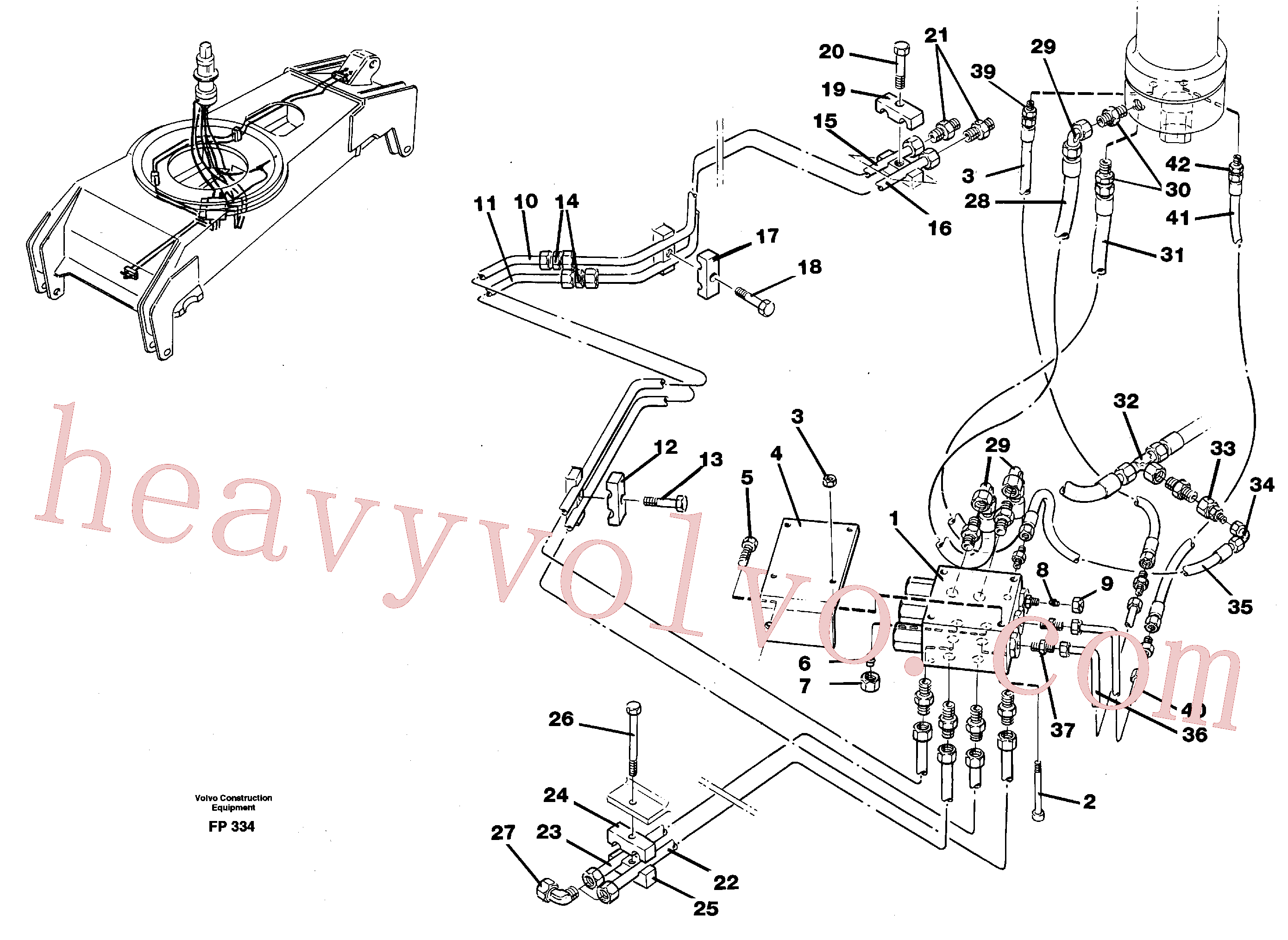 VOE14023252 for Volvo Hydraulicsystem, dozerblade,front and rear(FP334 assembly)