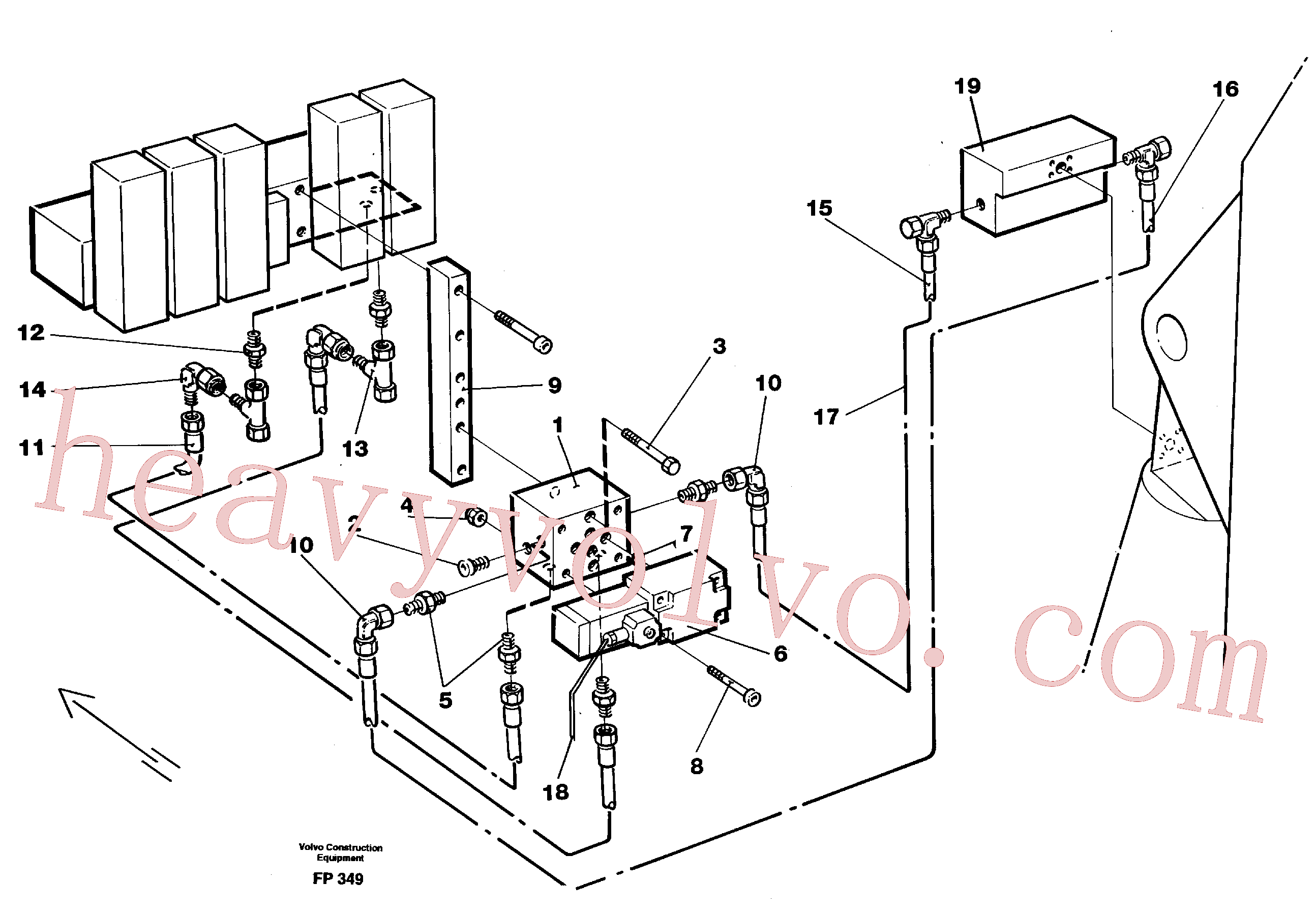 VOE14261460 for Volvo Grab hydraulics in base machine(FP349 assembly)