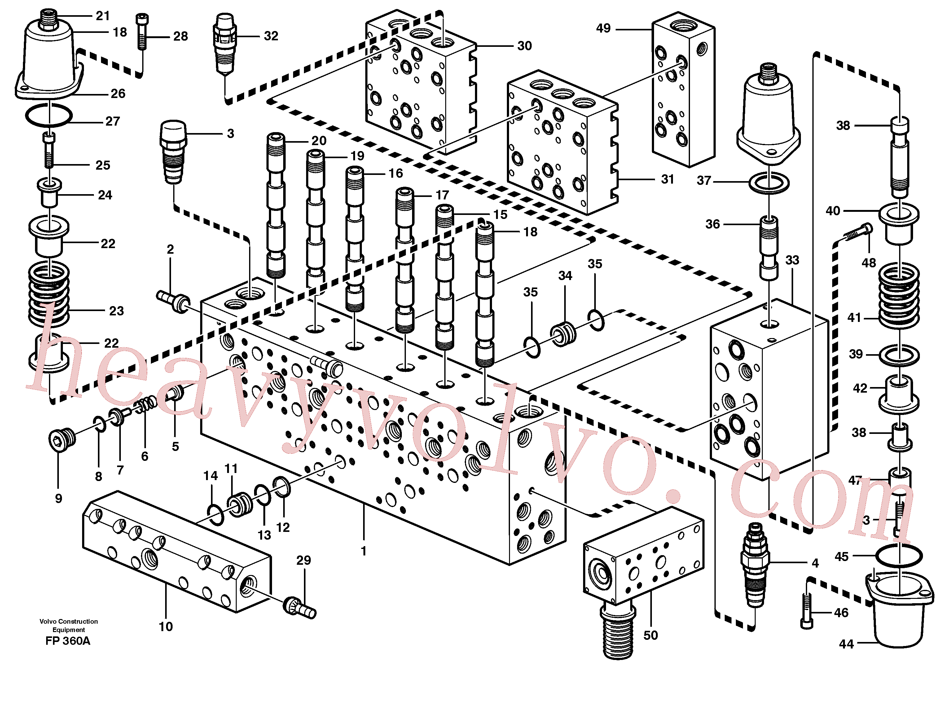 VOE981424 for Volvo Main valve assembly, valves(FP360A assembly)