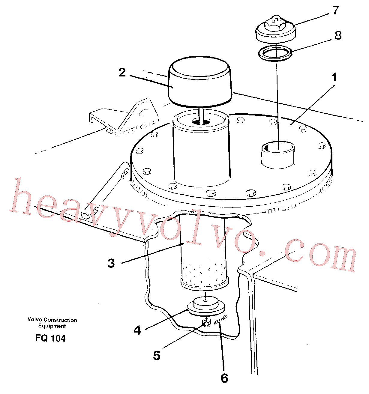 VOE14251028 for Volvo Cover for fuel tank(FQ104 assembly)