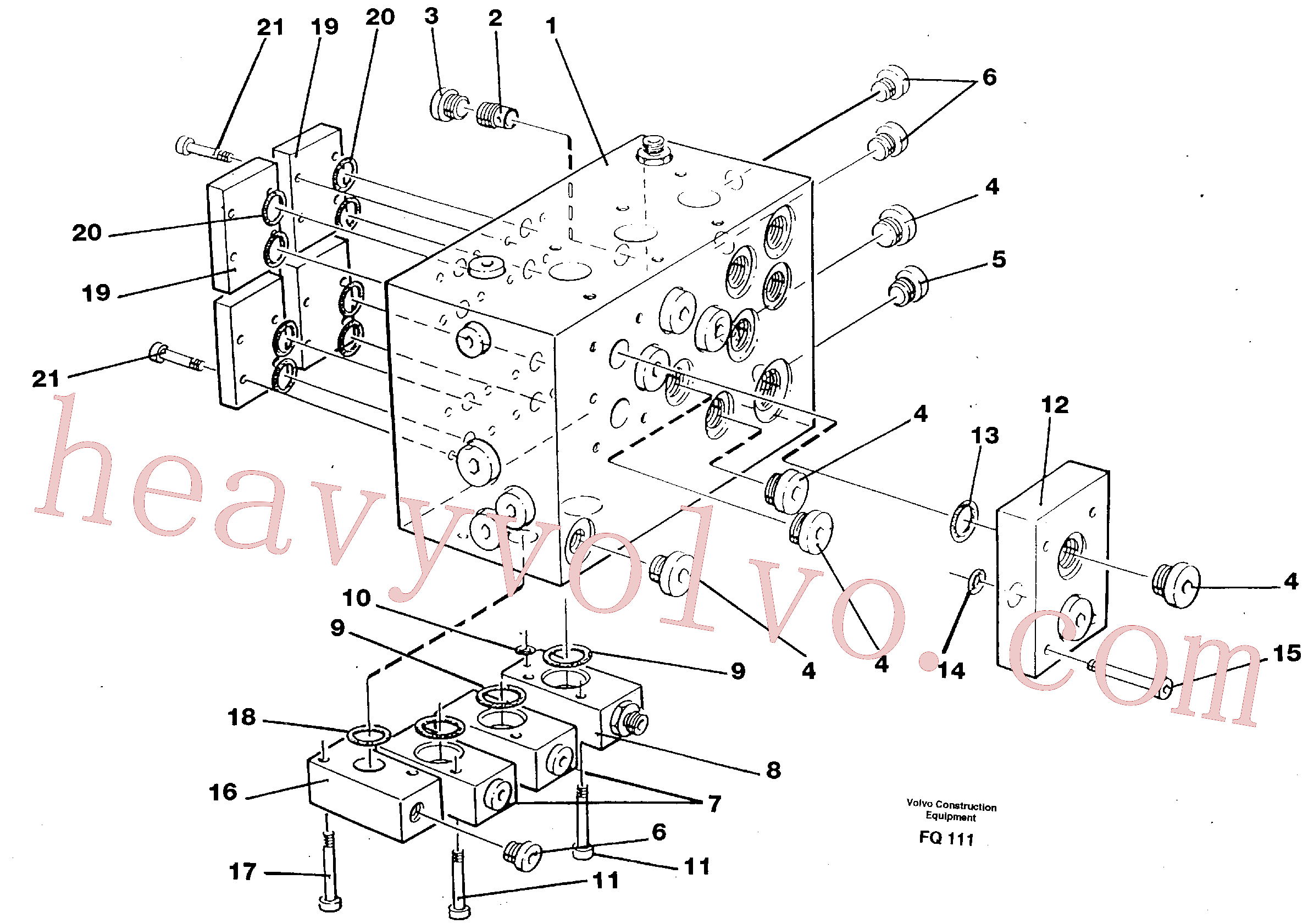 VOE941761 for Volvo Slew valve assembly block(FQ111 assembly)